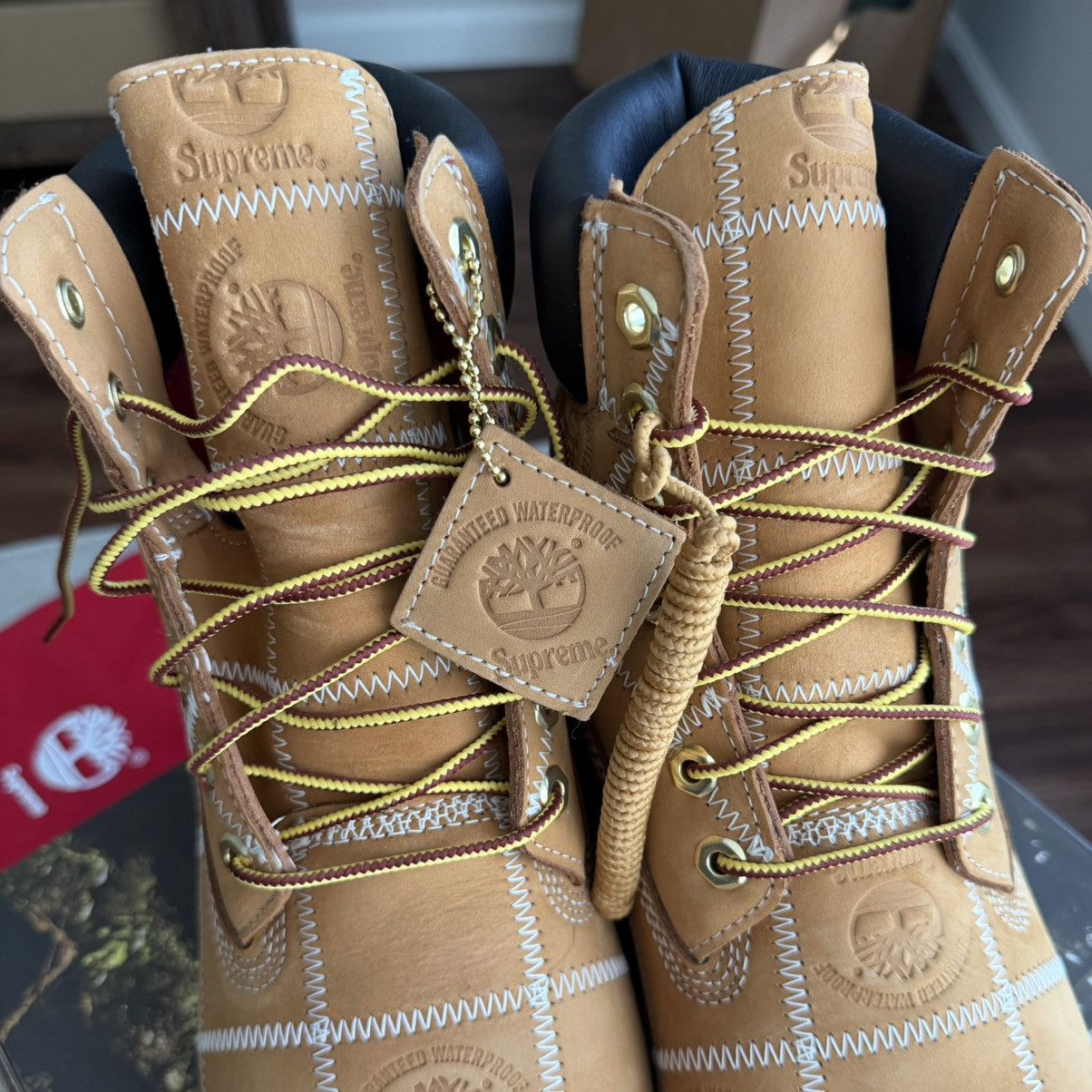 Supreme × Timberland Supreme FW25 Timberland 6” Premium Waterproof Boot Wheat 10 Size US 10 / EU 43 - 4 Thumbnail