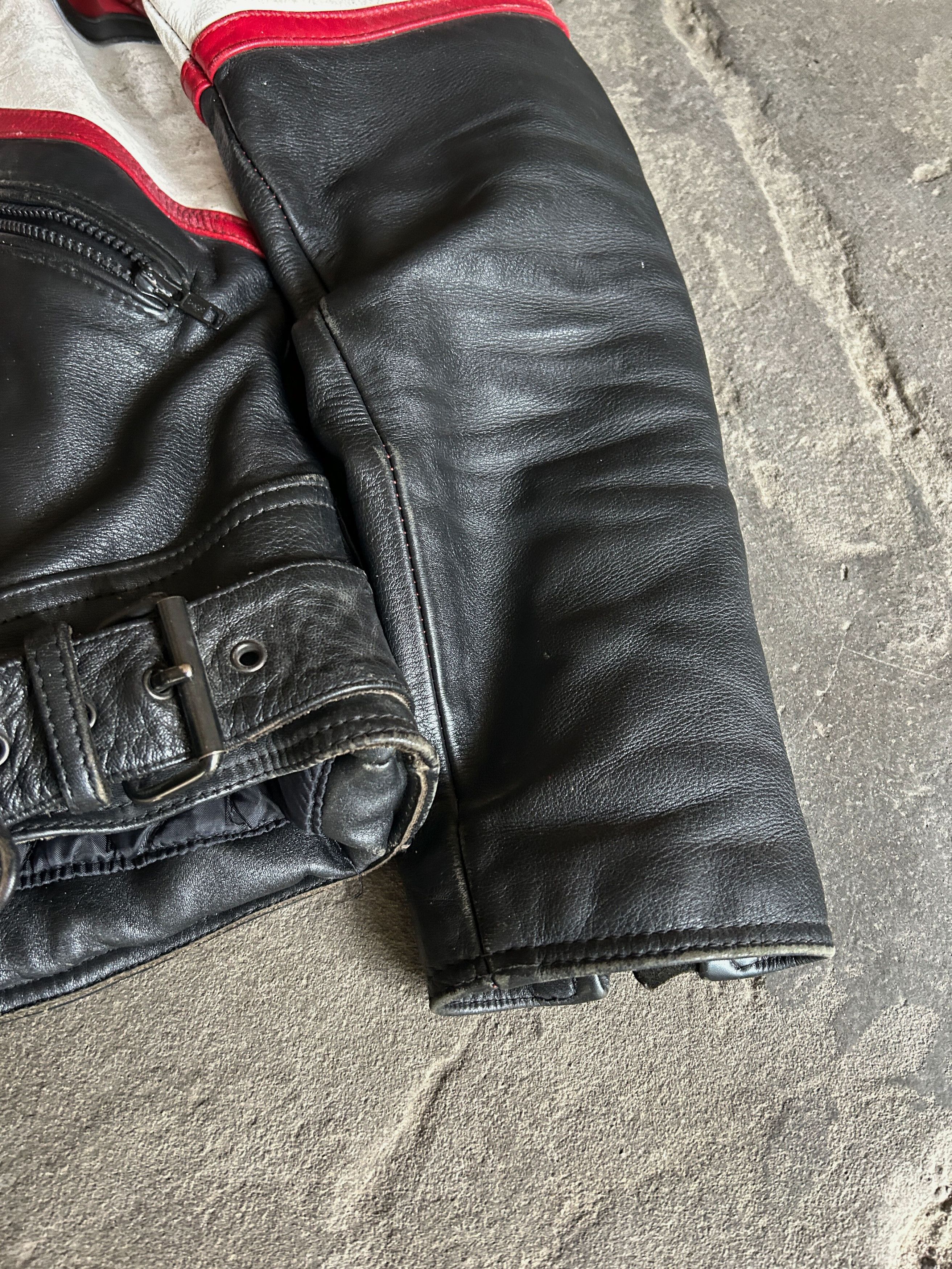 Vintage Vintage Red Black Leather Motorcycle Racing Jacket Biker Size US M / EU 48-50 / 2 - 15 Thumbnail