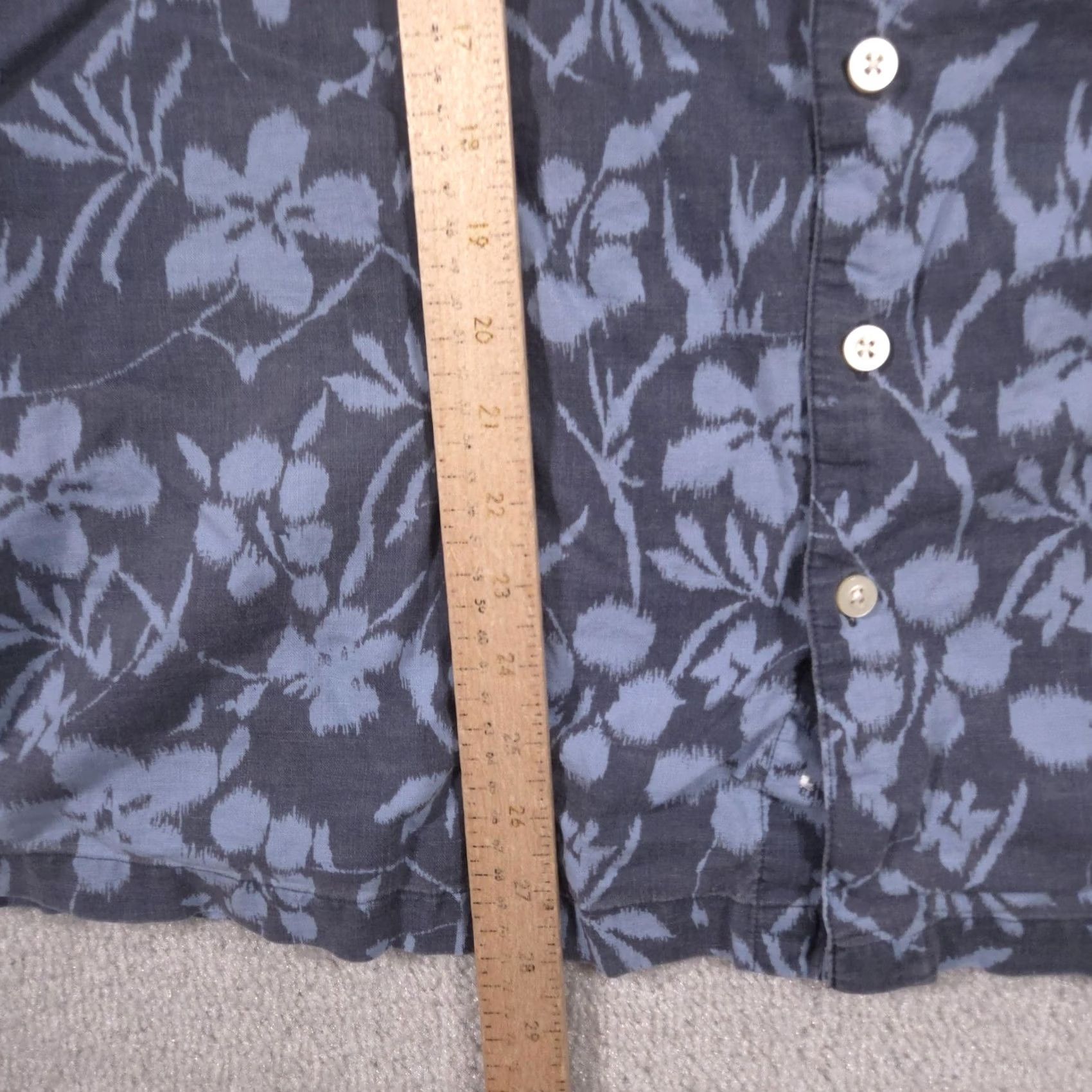 Old Navy Old Navy Shirt Mens 2XL Blue Floral Linen Button Front Short Sleeve Casual Size US XXL / EU 58 / 5 - 7 Thumbnail