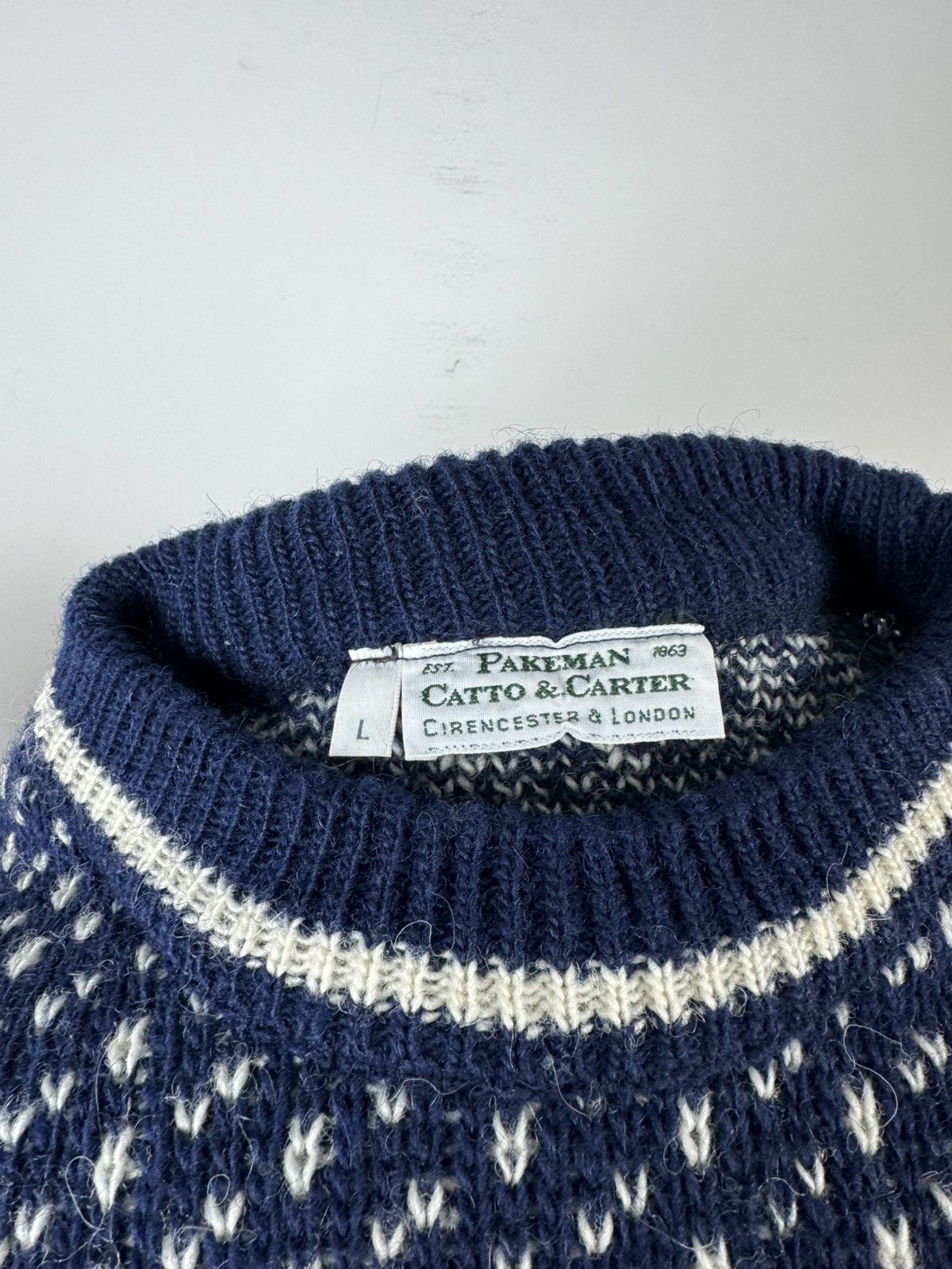 Vintage Vintage Pakeman Catto Carter Wool Sweater Knitted Pullover Size US L / EU 52-54 / 3 - 4 Thumbnail