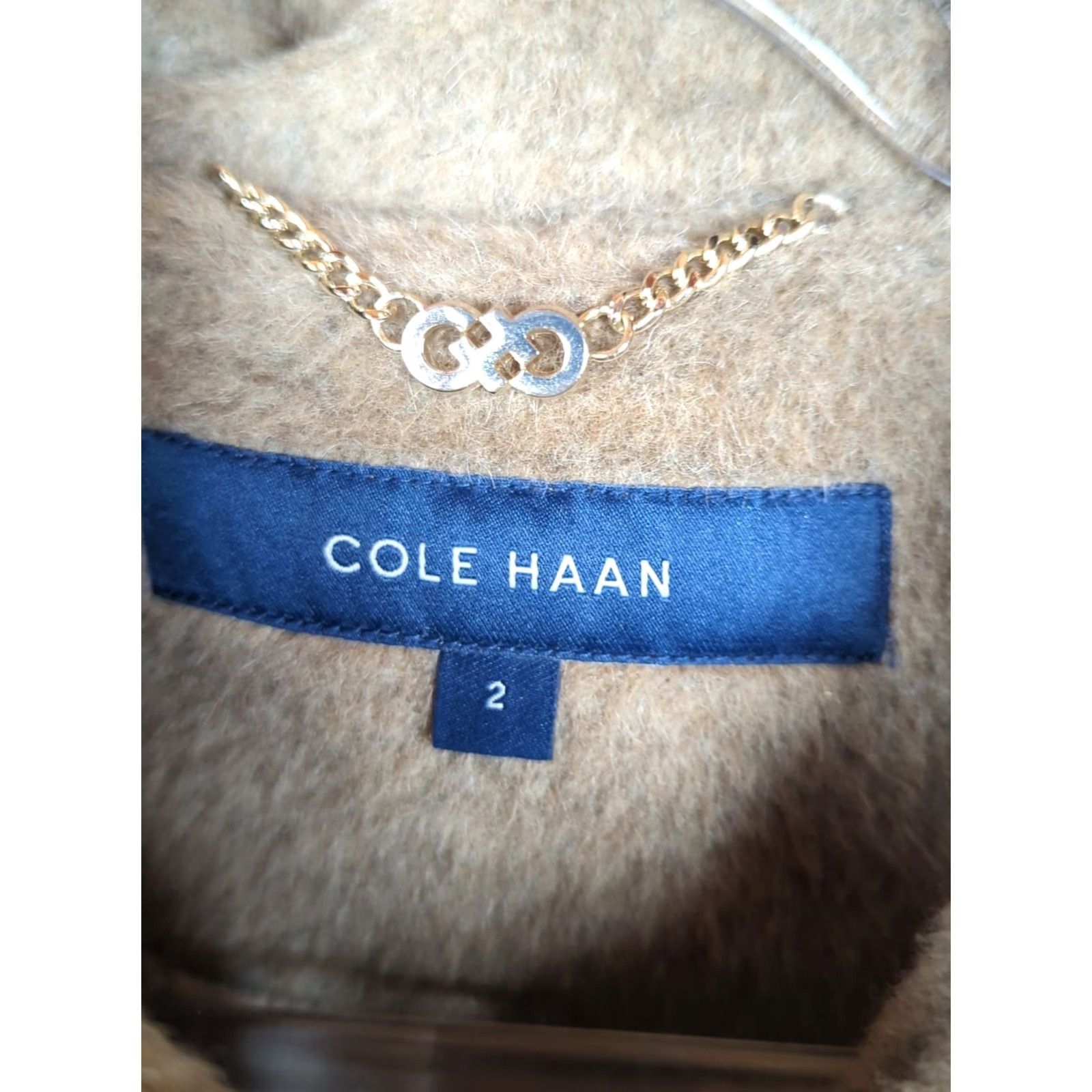 Cole Haan Cole Haan coat Women's Italian Alpaca-Wool blend with Hood Maple Sugar Size 2 Size XS / US 0-2 / IT 36-38 - 3 Thumbnail