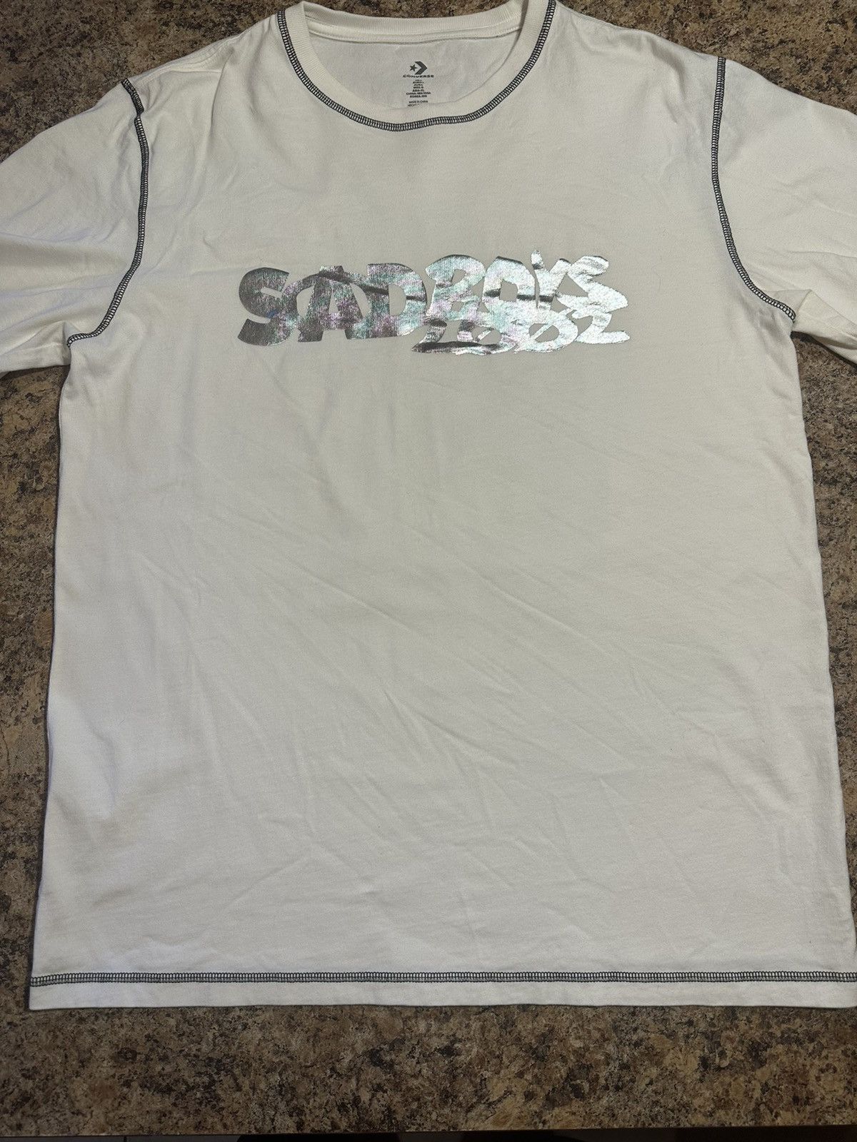 Drain Gang × Sad Boys Sad Boys x Converse One Wish T-Shirt White 