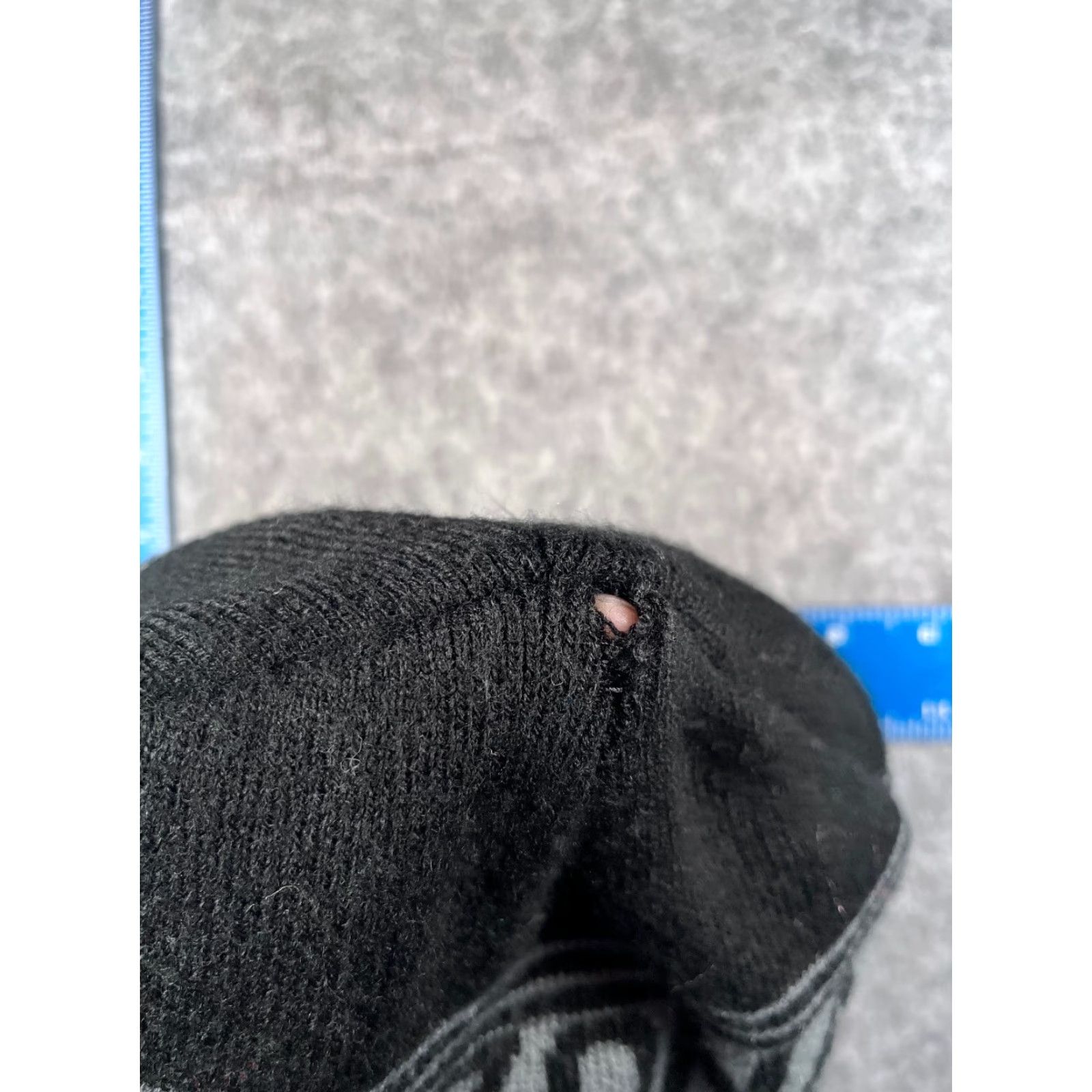Vintage American Crown Arizona Beanie Adult One Size Black Gray Knit 100% Acrylic Mens Size ONE SIZE - 4 Thumbnail