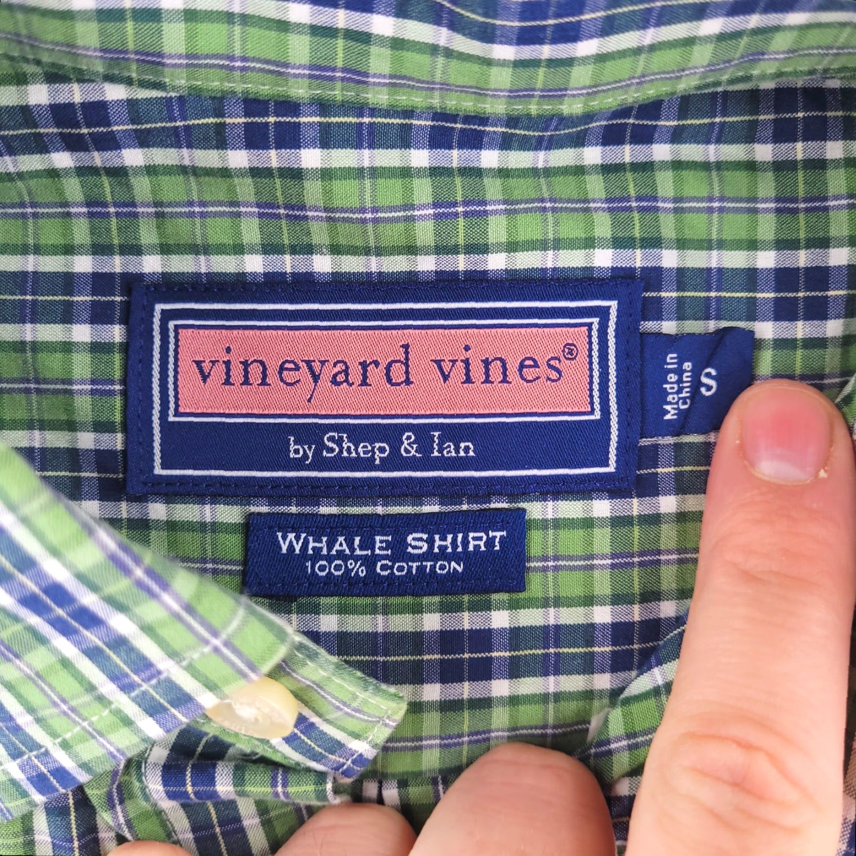 Vineyard Vines Vineyard Vines Shirt Mens Small Green Long Sleeve Check Whale Size US S / EU 44-46 / 1 - 3 Thumbnail