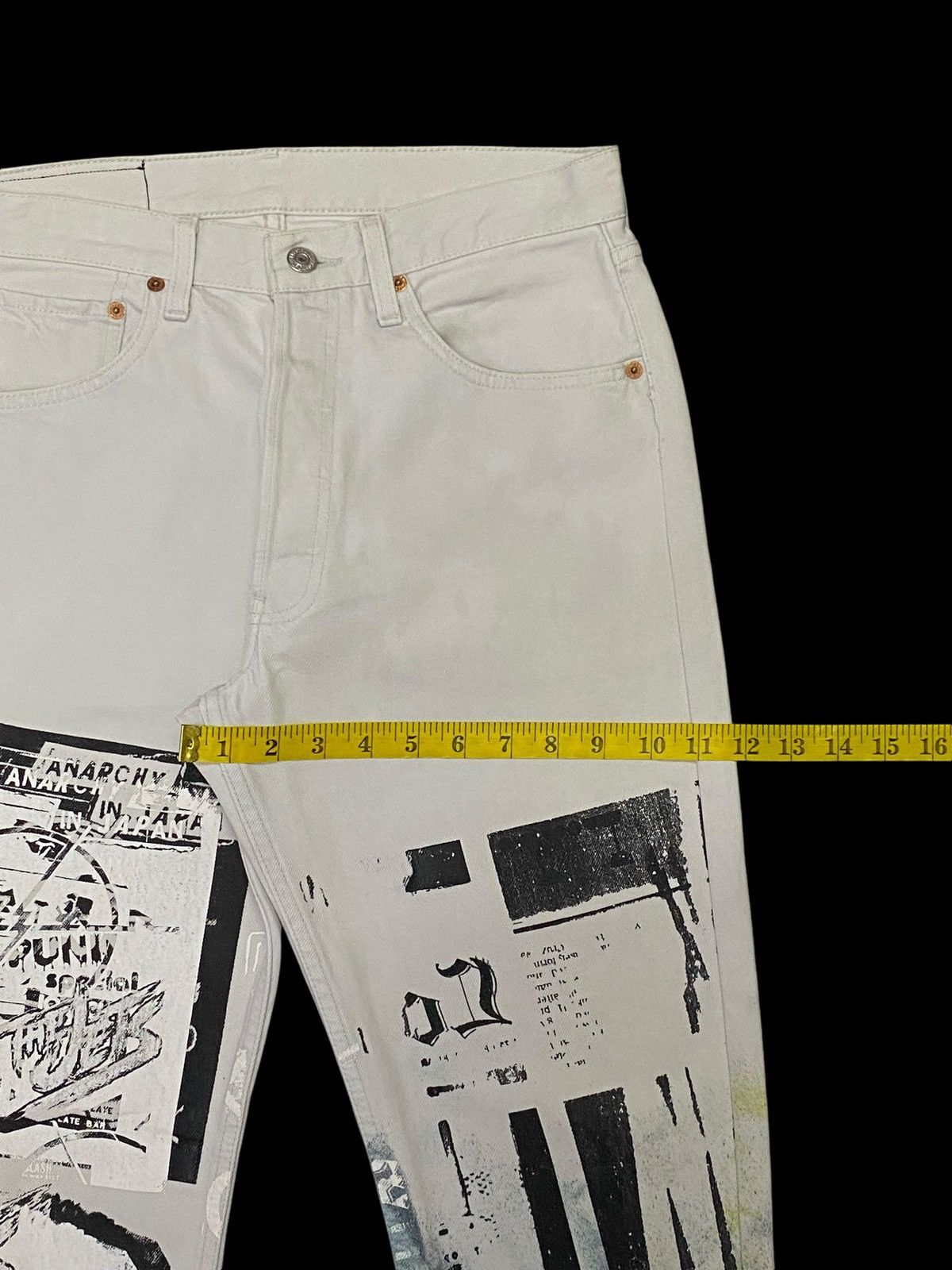 Japanese Brand × Levi's Levi’s X Cote Mer Printed “Sex Pistol” Anarchy In The Japan Size US 30 / EU 46 - 19 Thumbnail
