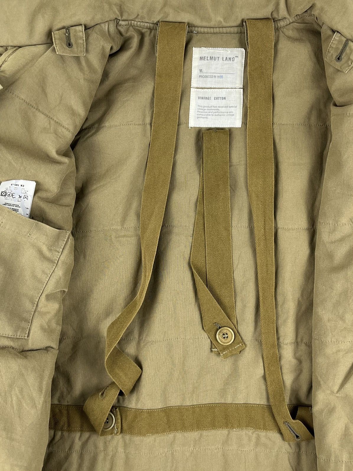 Helmut Lang AW99 Helmut Lang Vintage Cotton Bondage M69 Flak Jacket Size US S / EU 44-46 / 1 - 12 Thumbnail