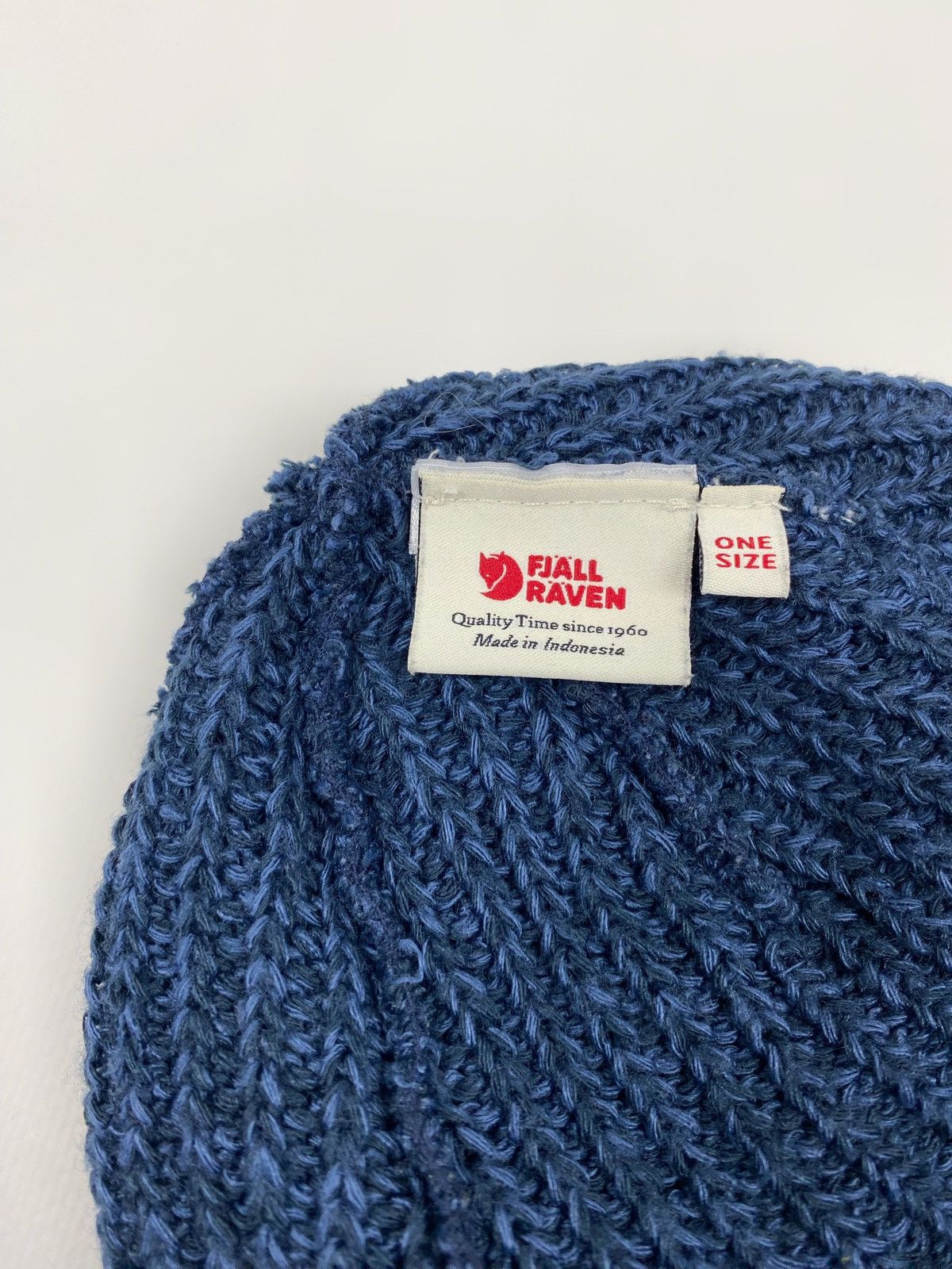 Fjallraven Fjallraven Blue Melange Chunky Knit Beanie Hat Size ONE SIZE - 8 Thumbnail