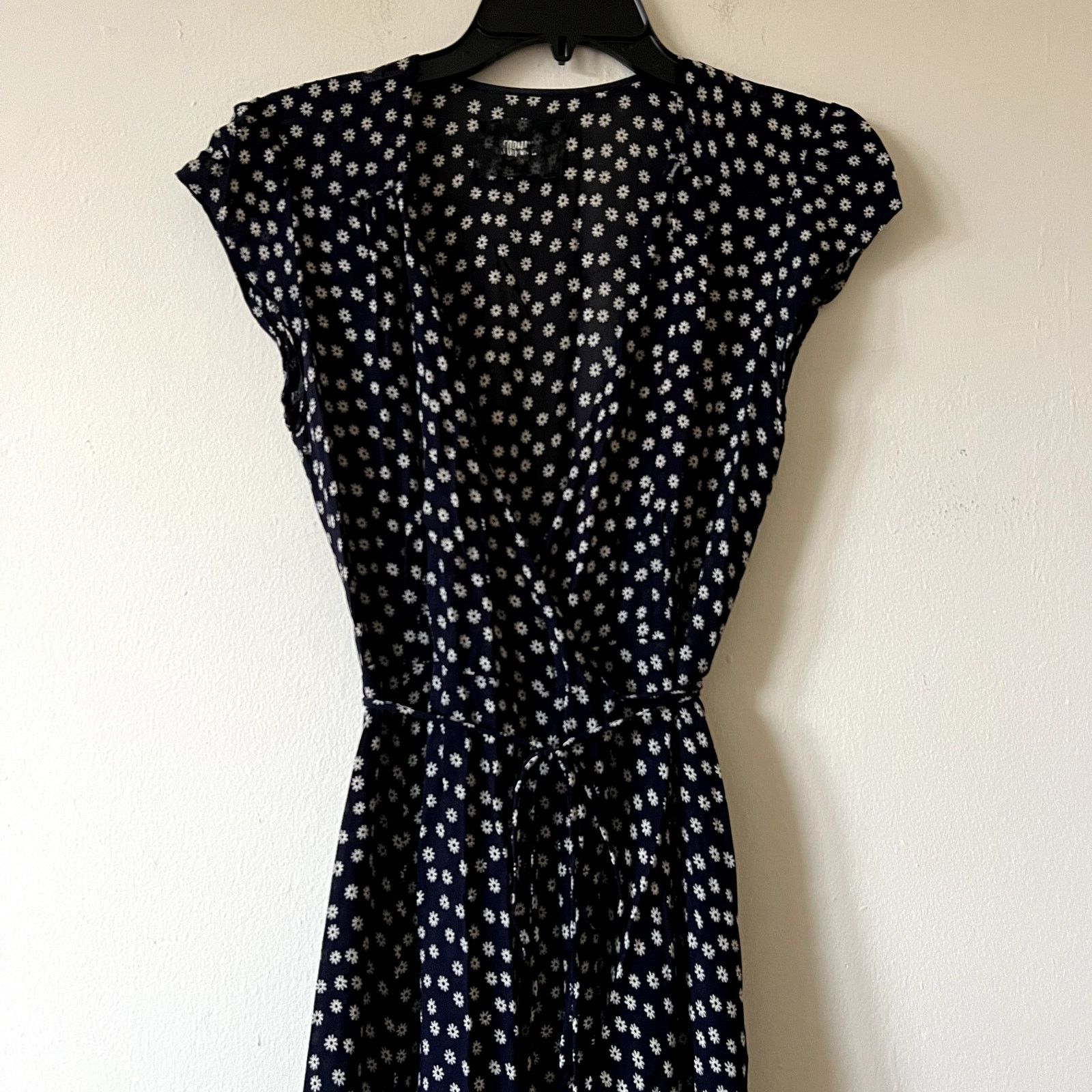 Reformation Reformation Carina Polka Dot Wrap Midi Dress Size XS Black Size XS / US 0-2 / IT 36-38 - 2 Thumbnail