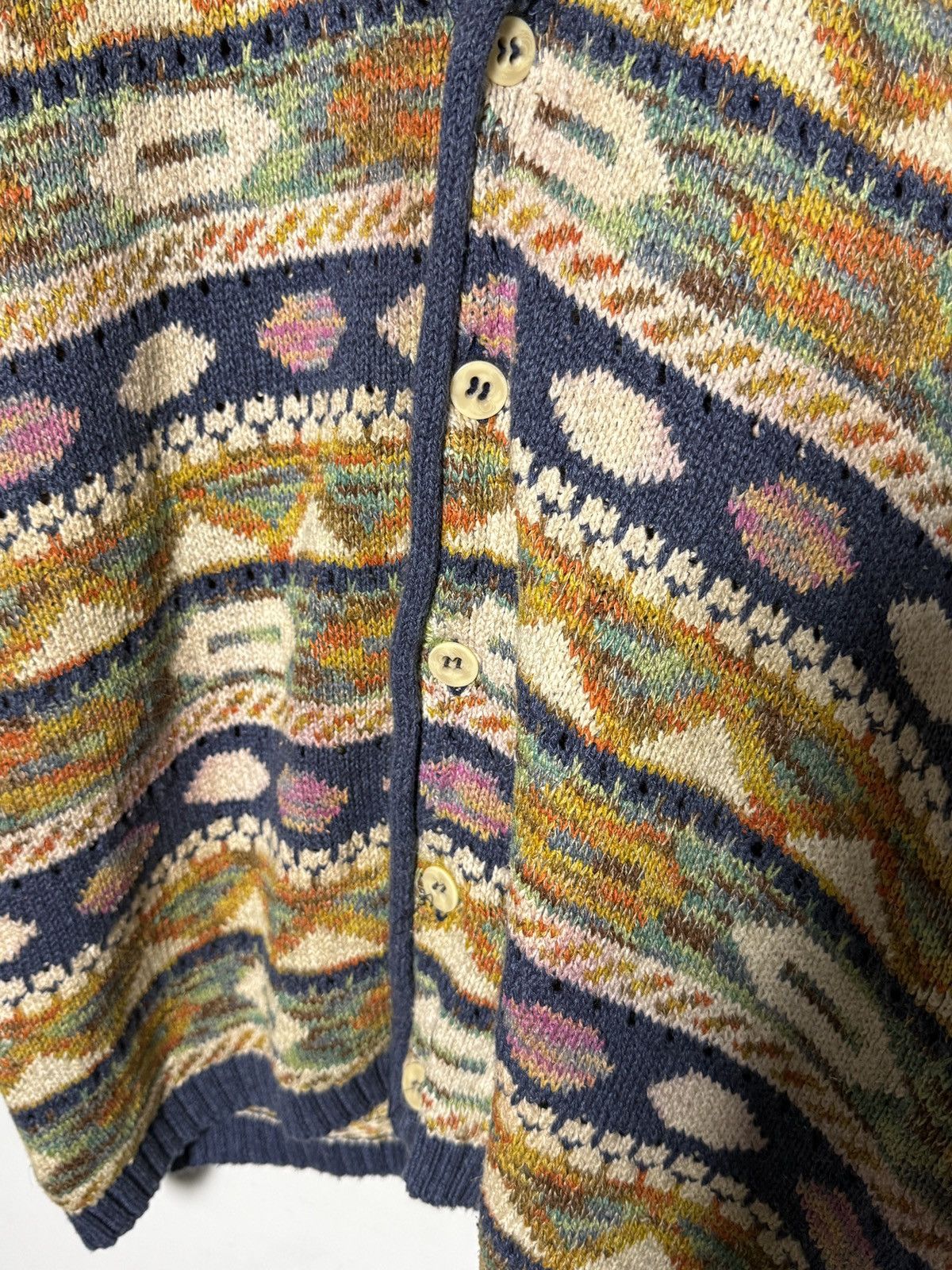 Giorgio Armani Armani silk blend patterned cardigan knit Size US L / EU 52-54 / 3 - 7 Thumbnail