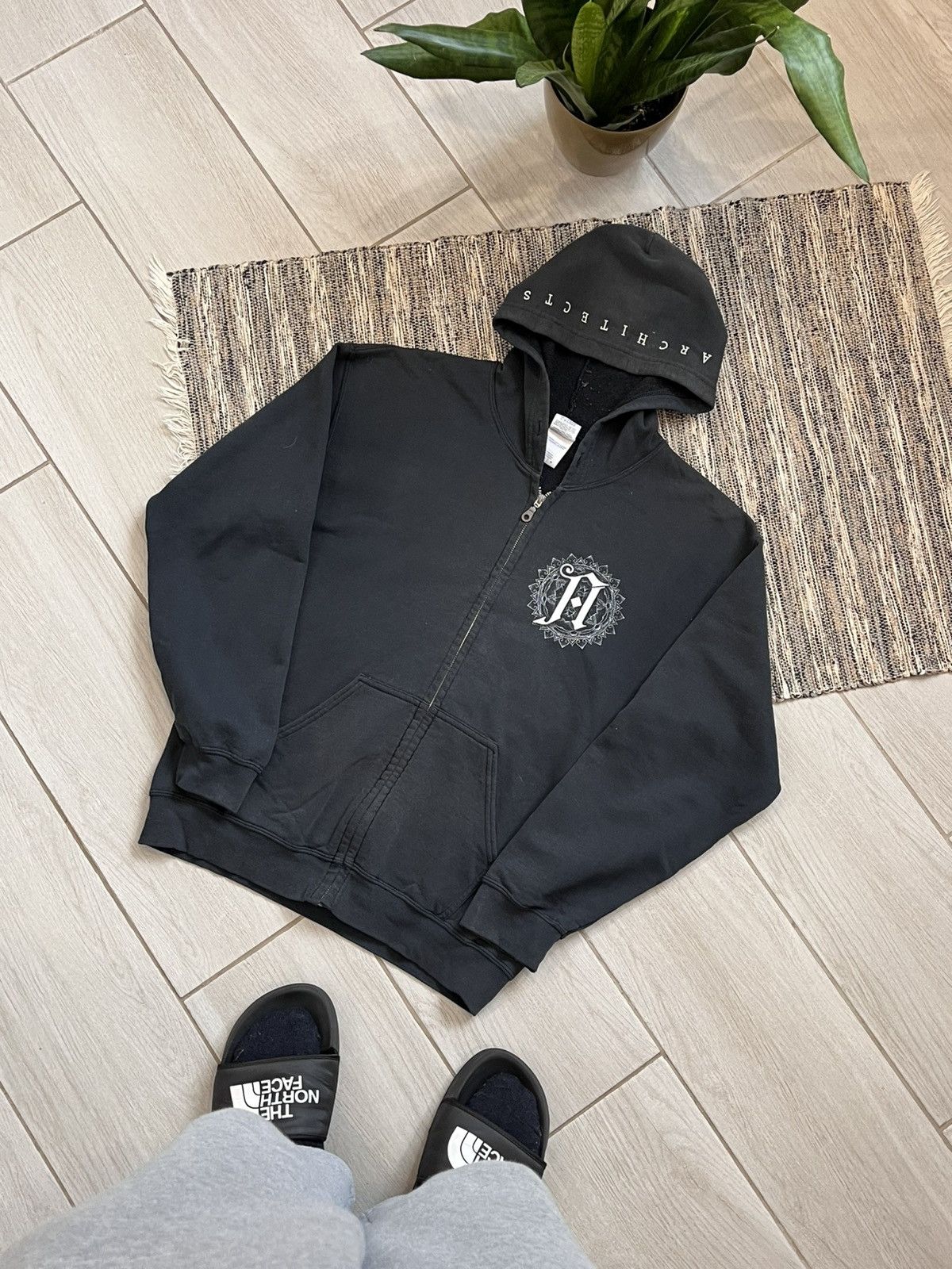 Architect × Band Tees × Vintage Vintage Architects Zip Hoodie Rock Faded Metal Core Graphic Size US M / EU 48-50 / 2 - 4 Thumbnail