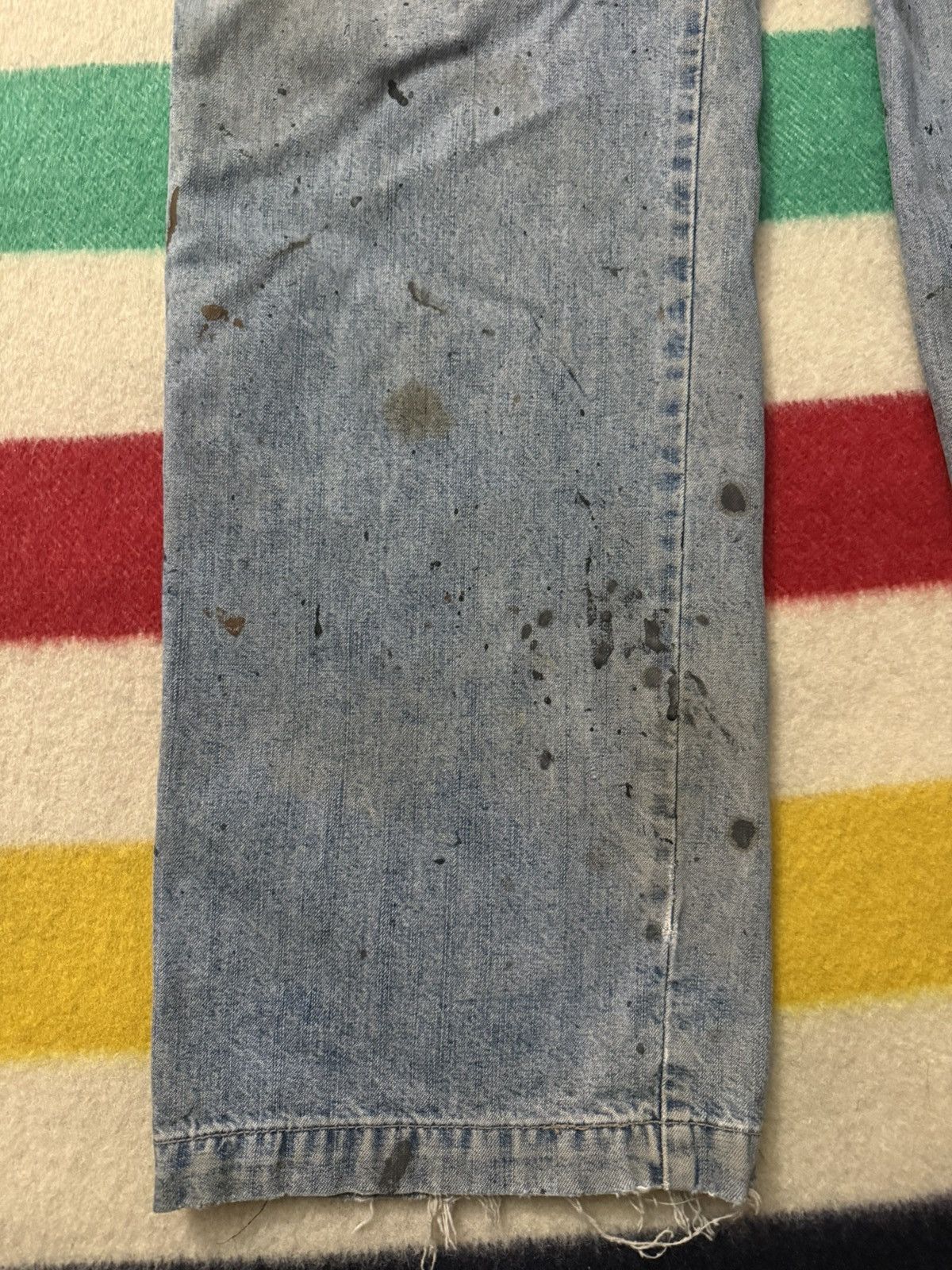 Levi's Levi’s Painter Paint Splatter Helmut Lang Style Mud Jeans Size US 34 / EU 50 - 12 Thumbnail
