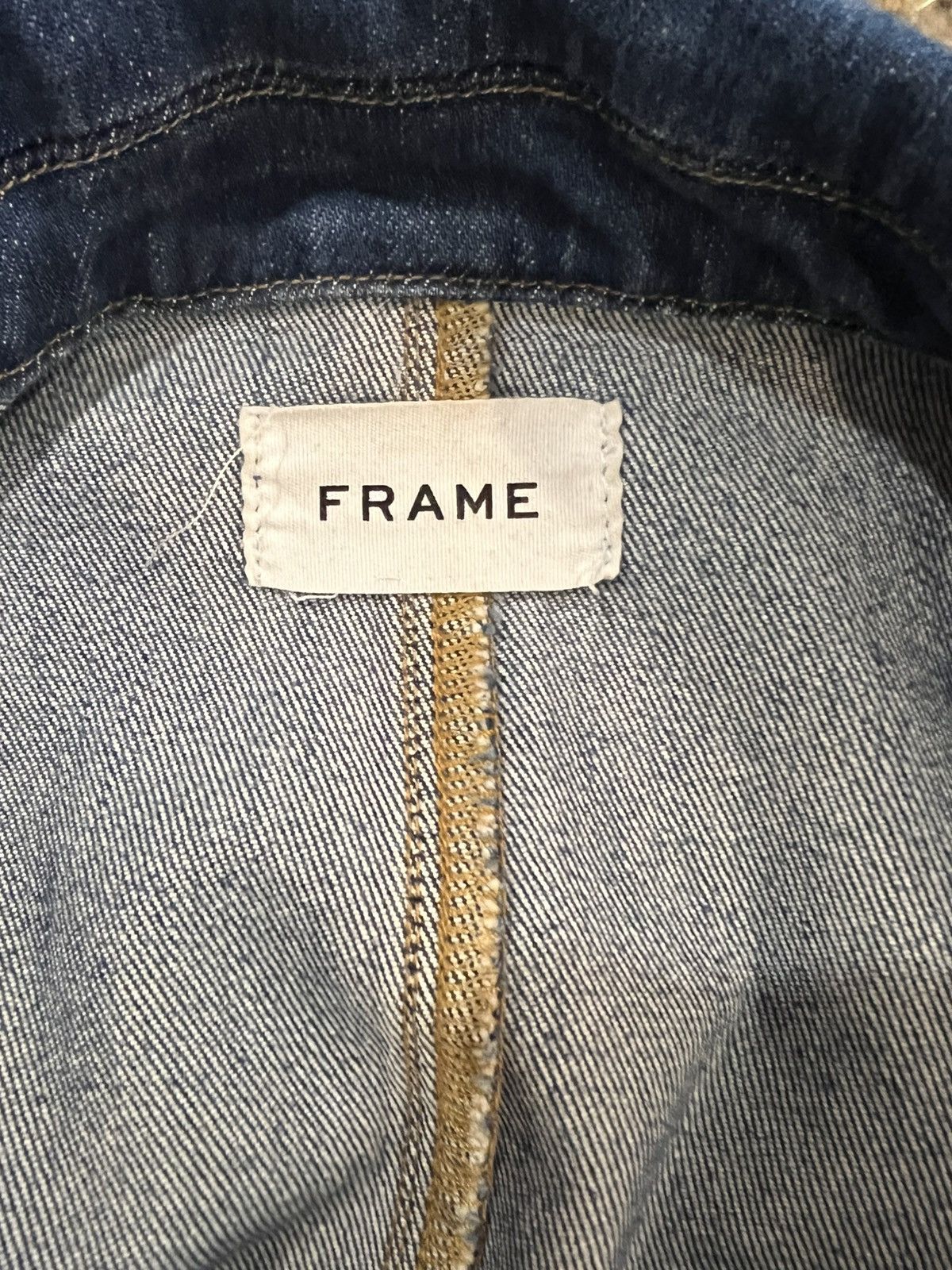 Frame FRAME Denim Jumpsuit Belted Stretch Utility Blue Sample Med Size 31" - 10 Thumbnail