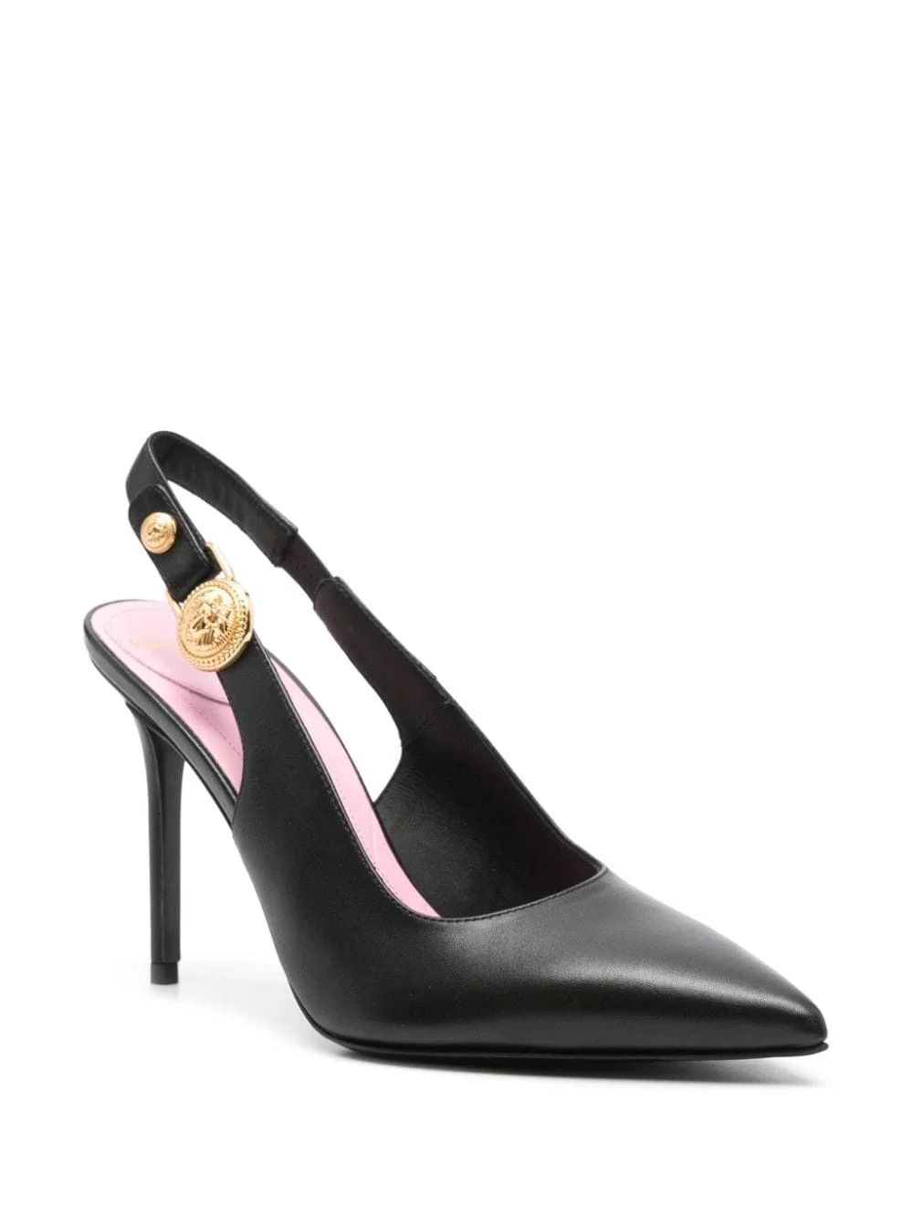Balmain o1s1wg111225 Eva Leather Slingbacks in Black Size US 9 / IT 39 - 2 Thumbnail