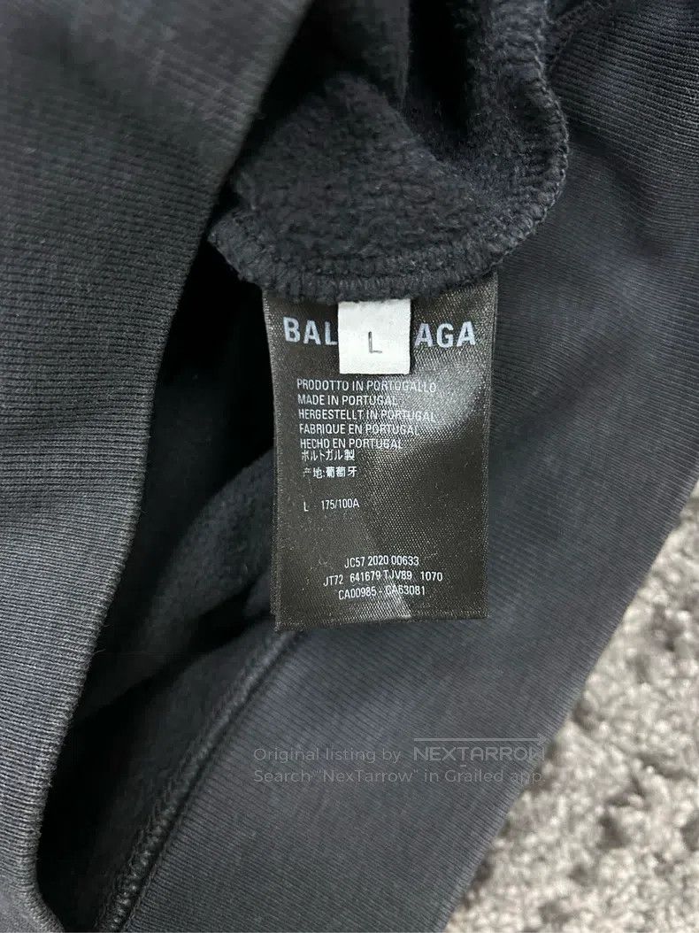 Balenciaga Balenciaga Arrow WiFi Pattern Washed Hoodie Size US L / EU 52-54 / 3 - 5 Thumbnail