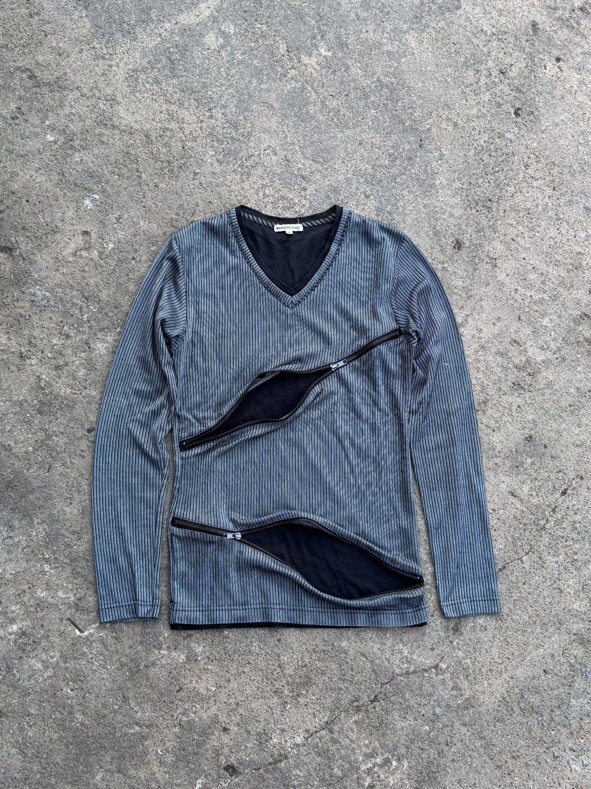 Japanese Brand Semanticdesign Archived Zipper Double Layers Long Sleeve Size US M / EU 48-50 / 2 - 1 Thumbnail