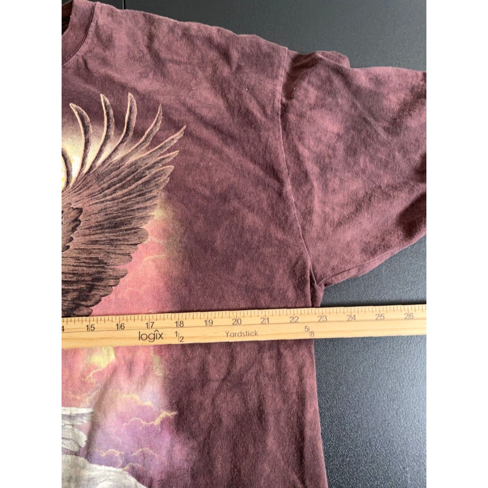The Mountain The Mountain T-Shirt Adult XL Brown Bald Eagle Tie Dye Nature Collage Graphic Print Mens Size US XL / EU 56 / 4 - 4 Thumbnail