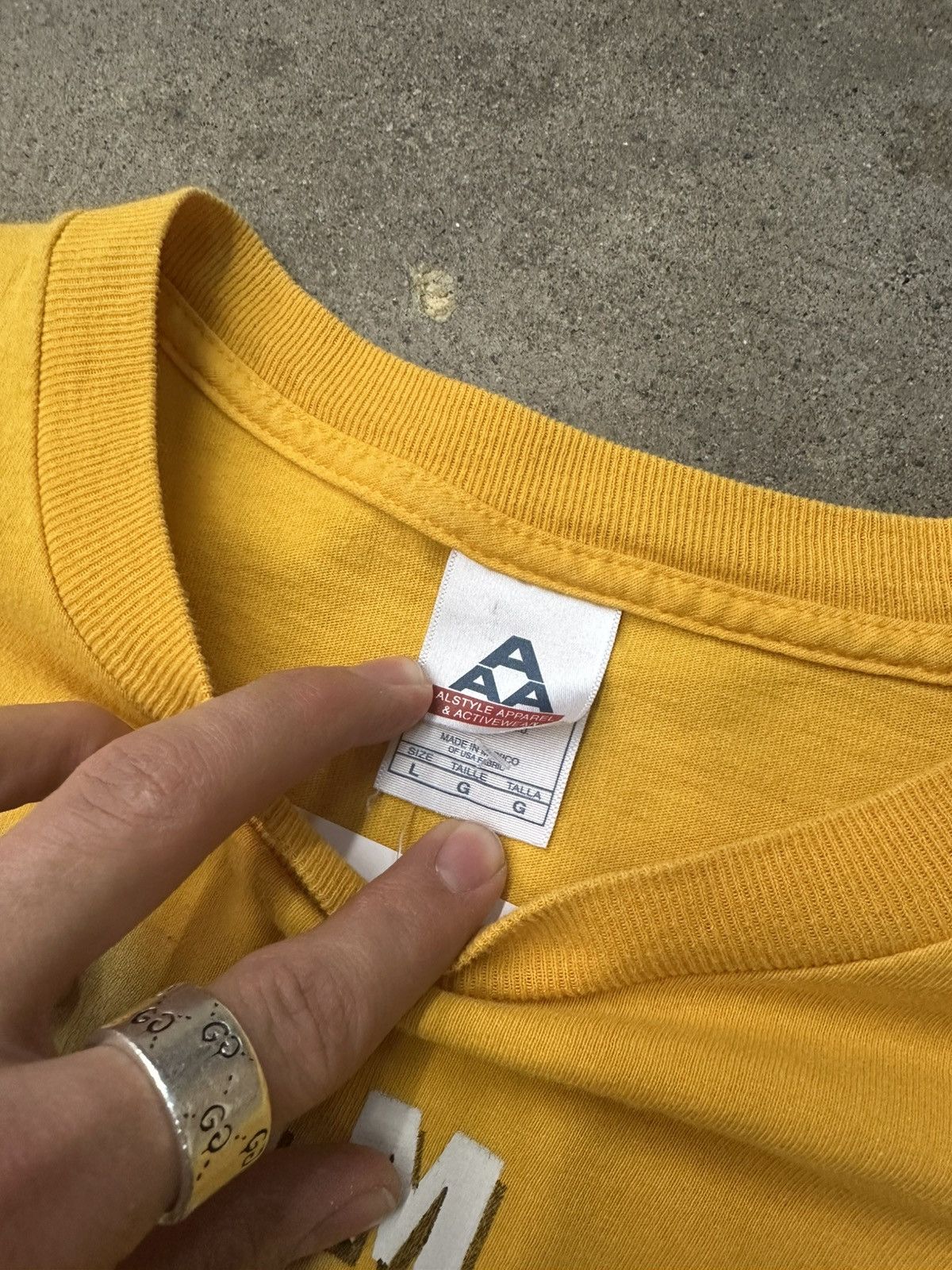 NASCAR Y2K 2000s Mark Martin Nascar Racing Tee Large Yellow Size US L / EU 52-54 / 3 - 3 Thumbnail