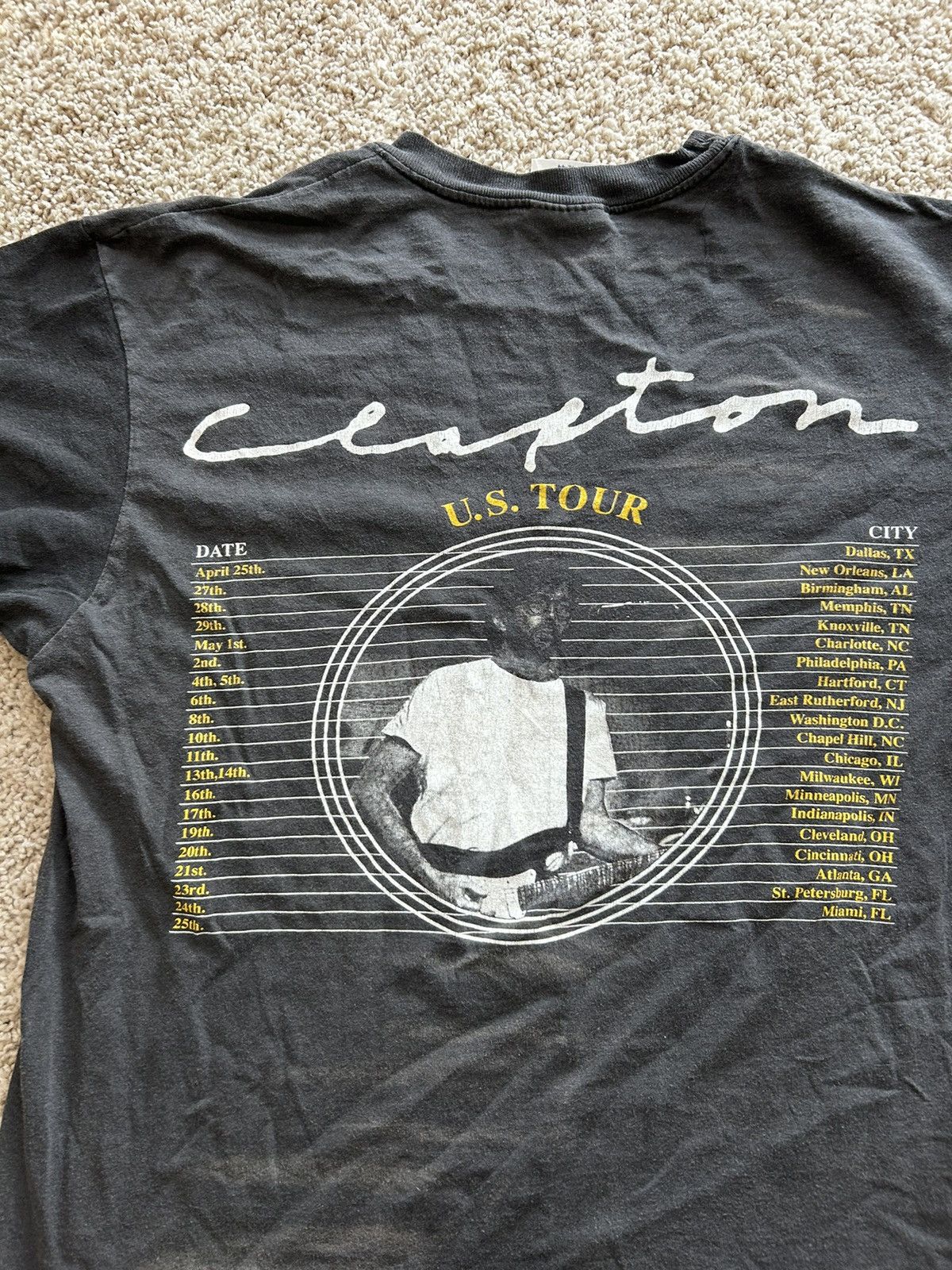 Hanes Vintage 1992 Eric Clapton U.S. Tour tee Size US L / EU 52-54 / 3 - 4 Thumbnail