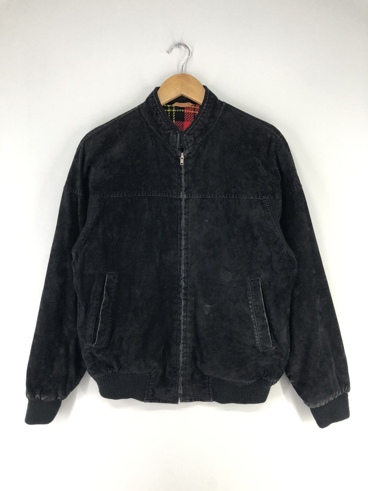 Vintage Vintage Velvet Black Bomber Jacket Size US L / EU 52-54 / 3 - 1 Thumbnail