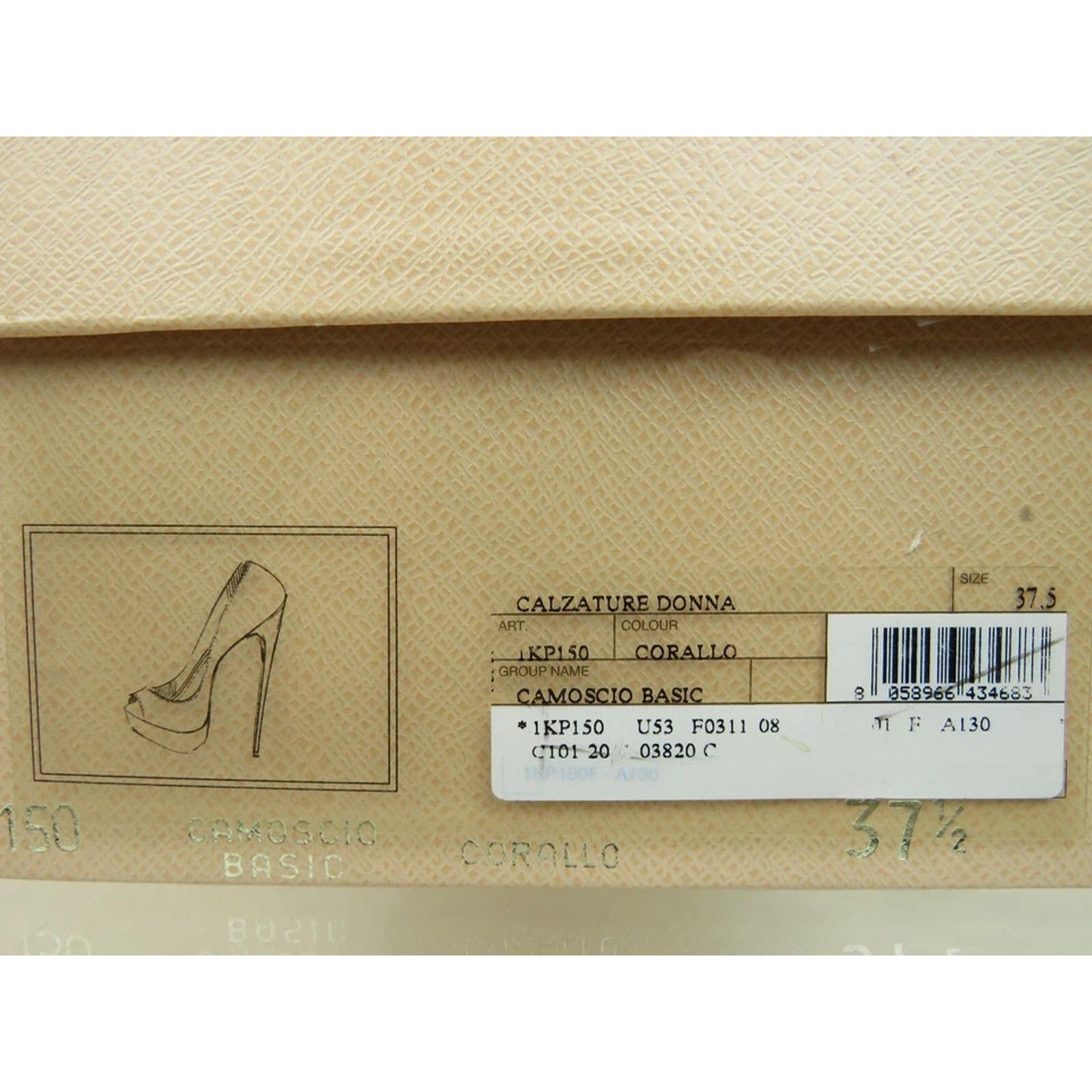 Prada PRADA 1KP150 CORAL SUEDE GOLD LOGO PLATFORM PUMPS 37.5 ITALY Size US 7.5 / IT 37.5 - 12 Thumbnail