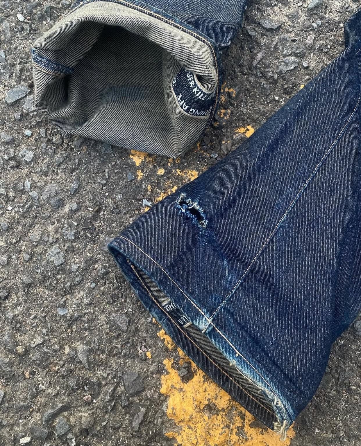 Bape Vintage A Bathing Ape - Buckle Back Selvedge Denim Size US 33 - 12 Thumbnail