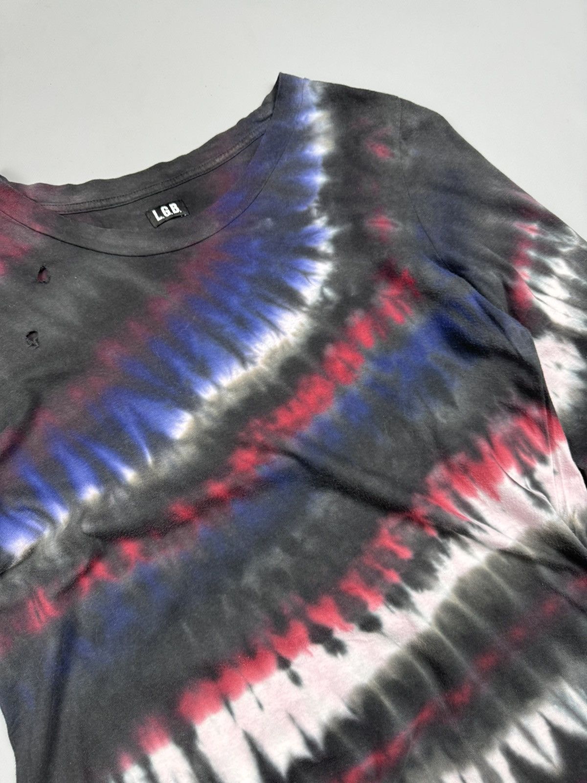 Le Grande Bleu (L.G.B.) L.G.B. Legran de Bleu distressed longsleeve size 3 Size US M / EU 48-50 / 2 - 8 Thumbnail