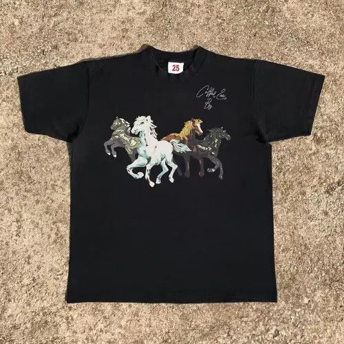 Japanese Brand × Vintage Horse pattern black washed vintage t-shirt Size US M / EU 48-50 / 2 - 1 Thumbnail