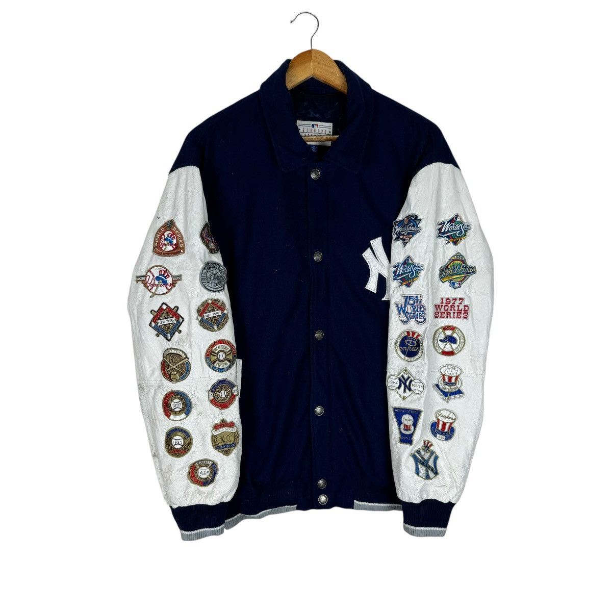 New York Yankees ☀️NEW YORK YANKEES LEATHER VARSITY JACKET Size US M / EU 48-50 / 2 - 5 Thumbnail