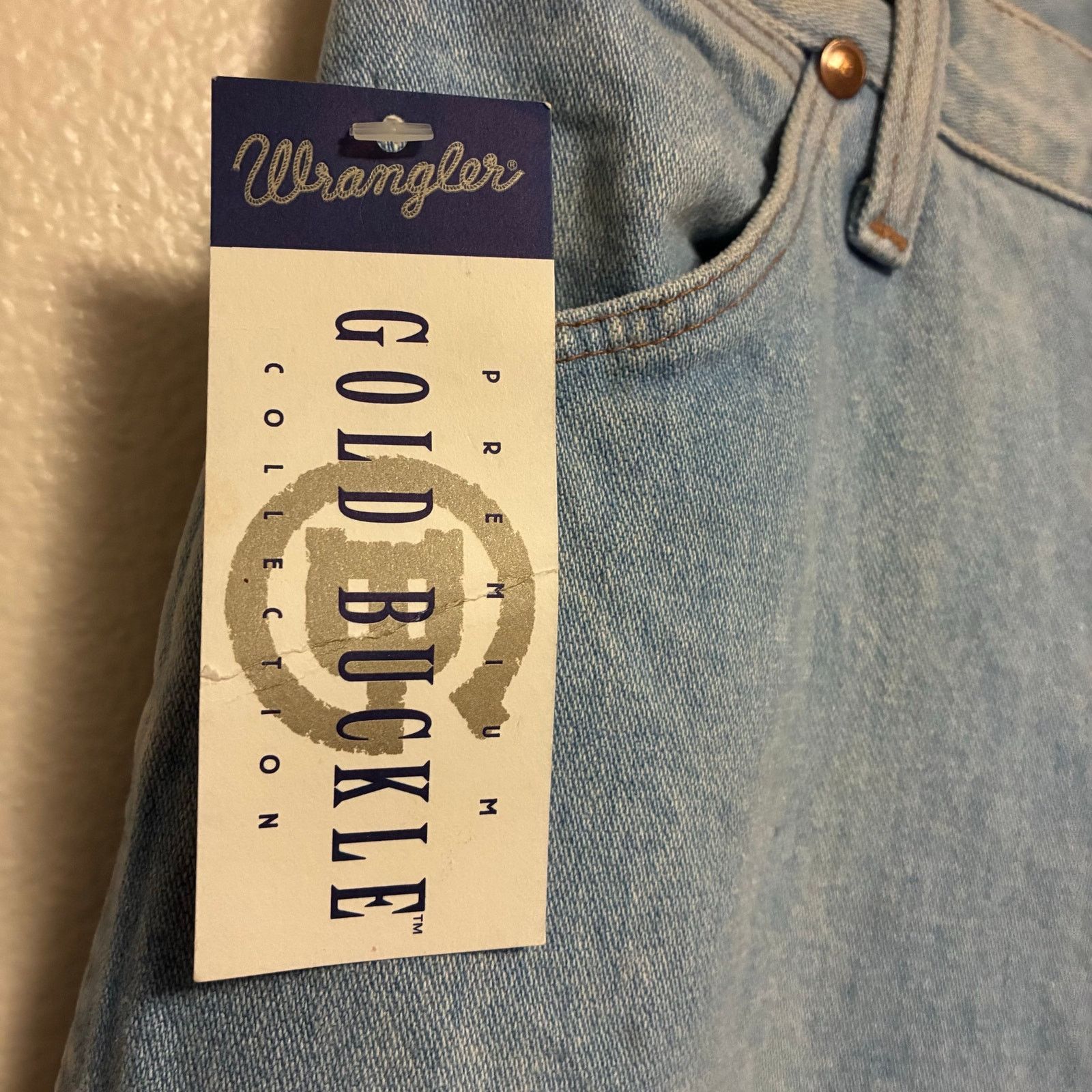 Wrangler NWT! Vintage Wrangler Gold Buckle USA Womens Size 11 x 36 Size 29" - 5 Thumbnail