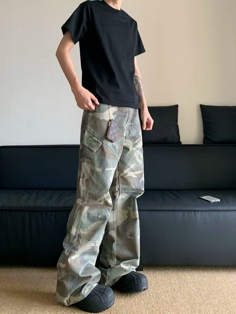 Japanese Brand Men's American retro casual workwear camouflage jeans Size US 32 / EU 48 - 2 Thumbnail