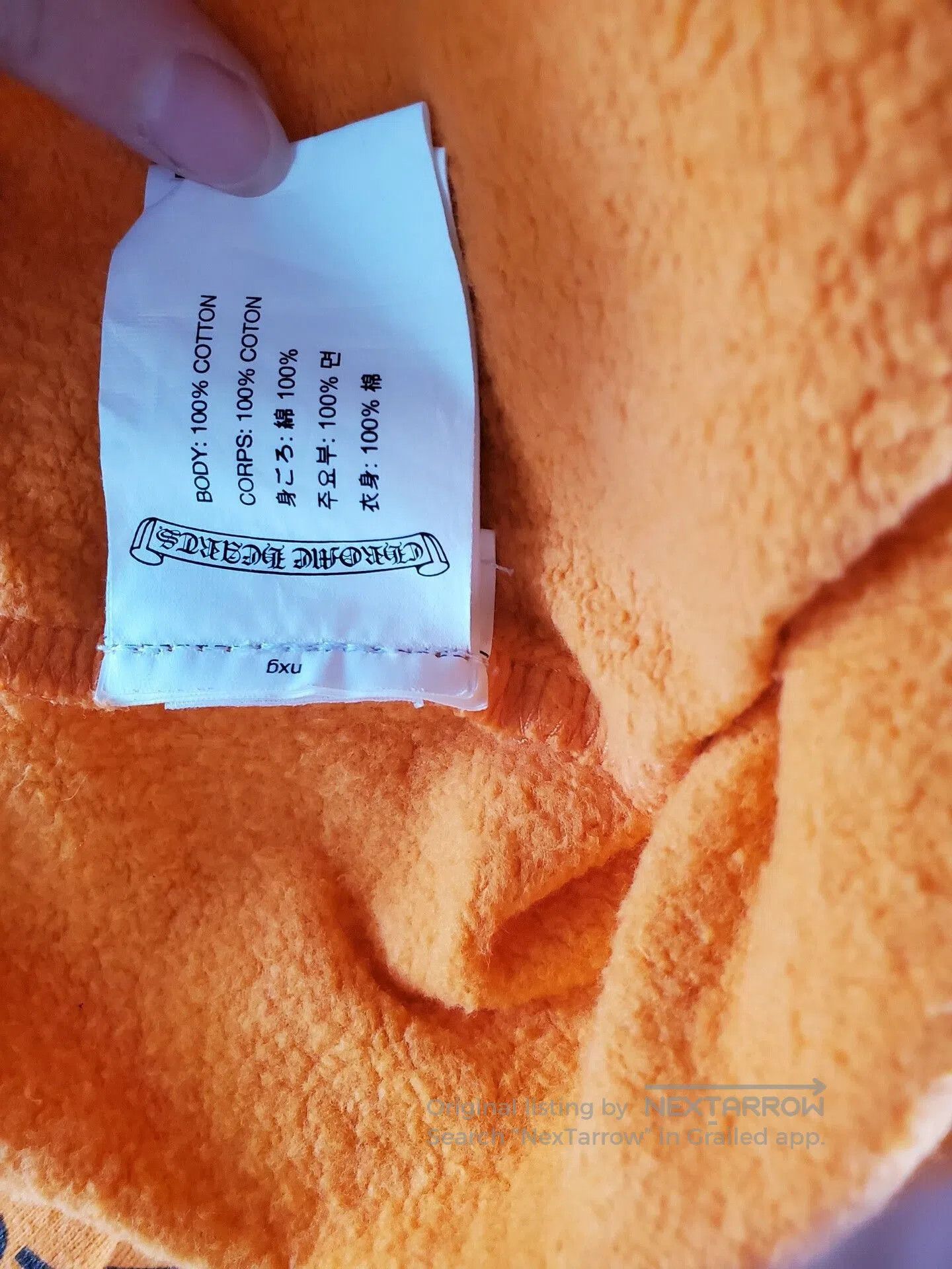 Chrome Hearts × Off-White chrome hearts off white orange hoodie. Size US M / EU 48-50 / 2 - 9 Thumbnail
