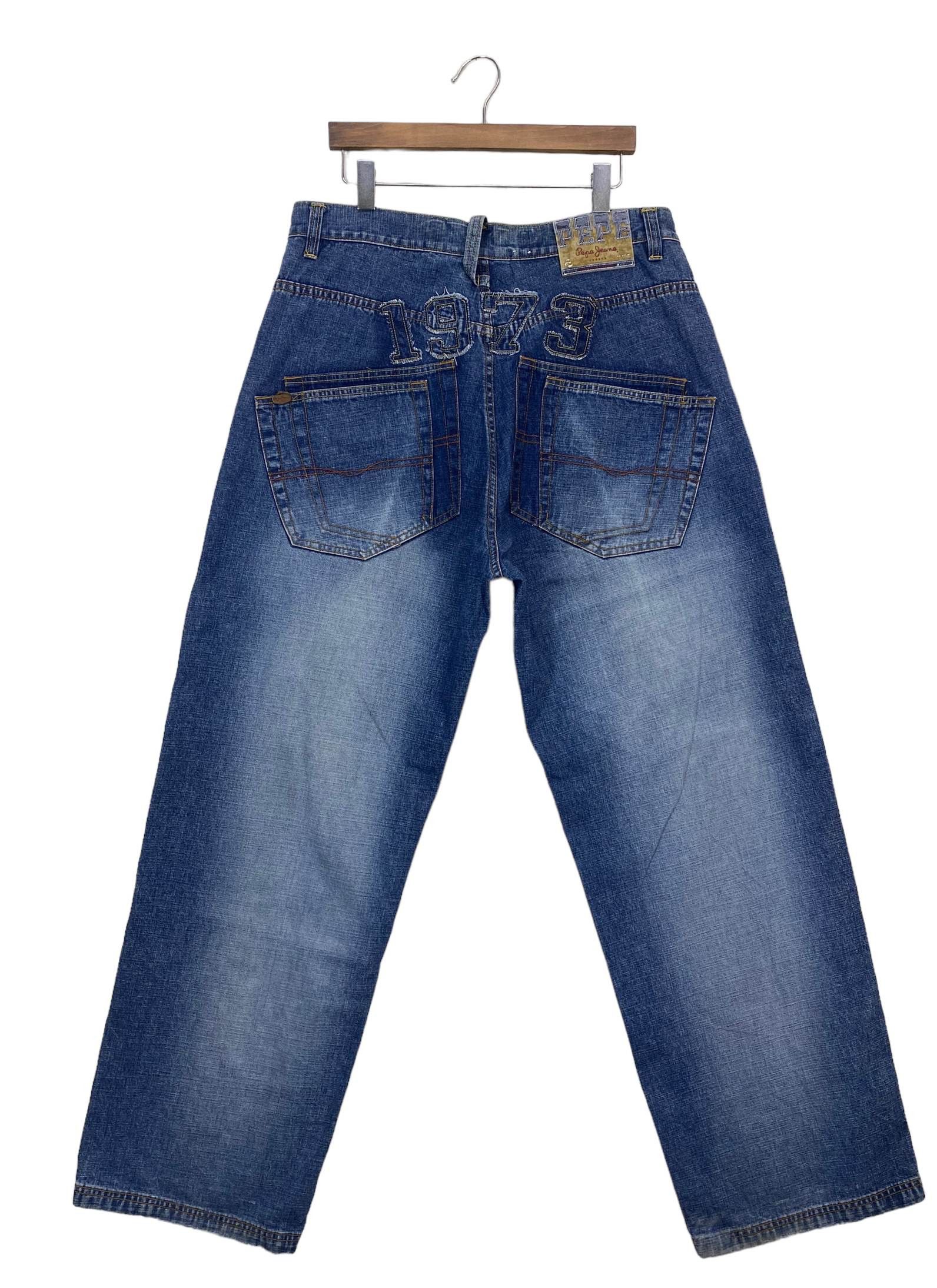 Japanese Brand Pepe Baggy Jeans Hip Hop Skateboard Jeans Size US 36 / EU 52 - 2 Thumbnail
