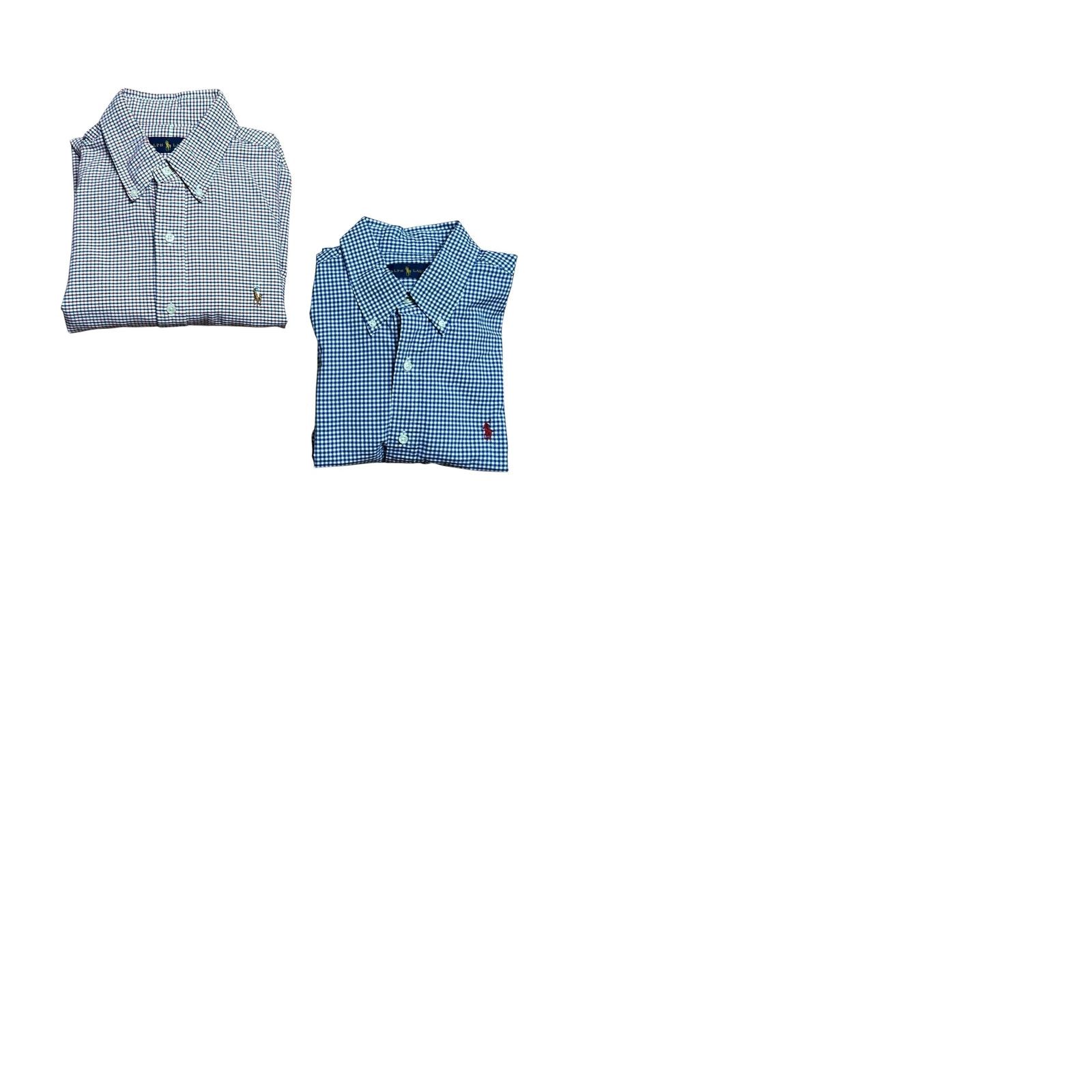 Ralph Lauren Ralph Lauren Men's Button-Down Shirt Lot Of 2 Sz Medium Blue Plaid Long Sleeve Shirt Size US M / EU 48-50 / 2 - 11 Thumbnail