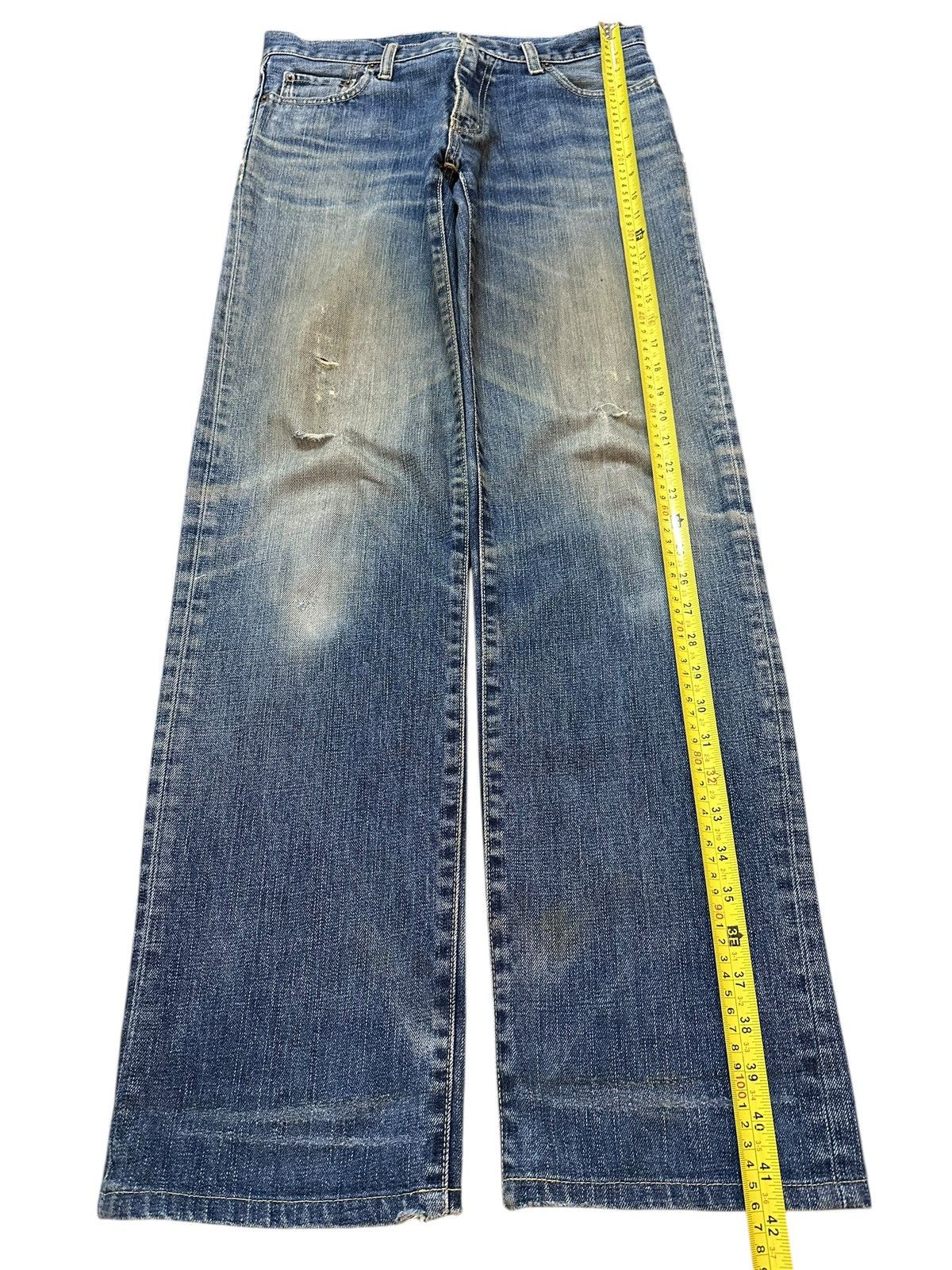 Uniqlo Vintage Japanese Uniqlo Mud Faded Wash Distress Style Jeans Size US 31 - 12 Thumbnail