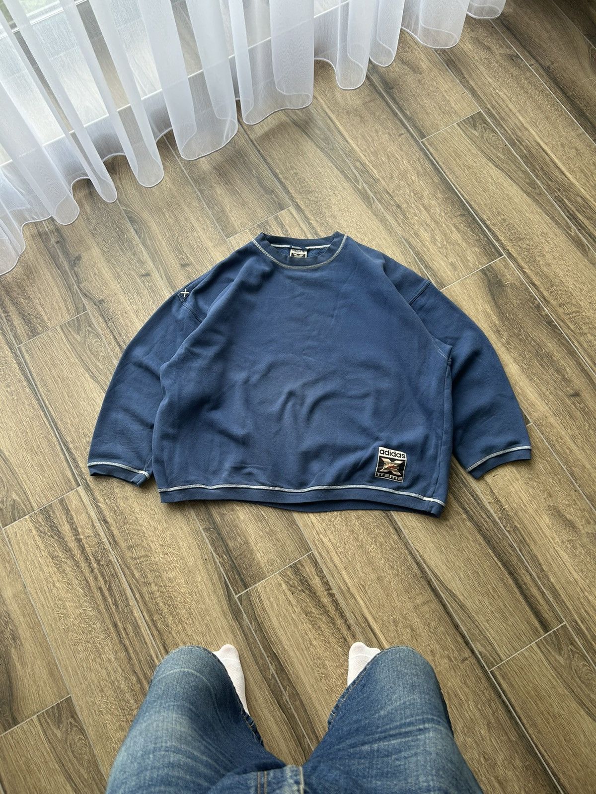 Vintage Vintage Adidas Xtreme big logo Super oversized sweatshirt Size US XL / EU 56 / 4 - 2 Thumbnail