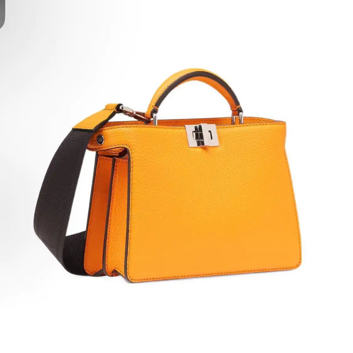 Fendi FENDI Peekaboo Essential orange cowhide leather crossbody bag Size ONE SIZE - 1 Thumbnail