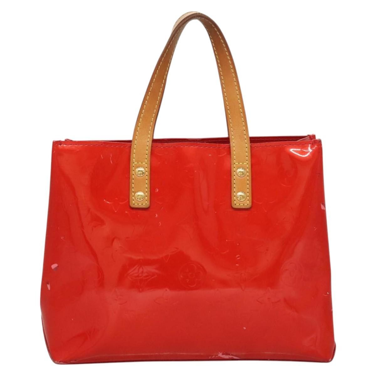 Louis Vuitton LOUIS VUITTON Monogram Vernis Reade PM Hand Bag Red Rouge Size ONE SIZE - 3 Thumbnail