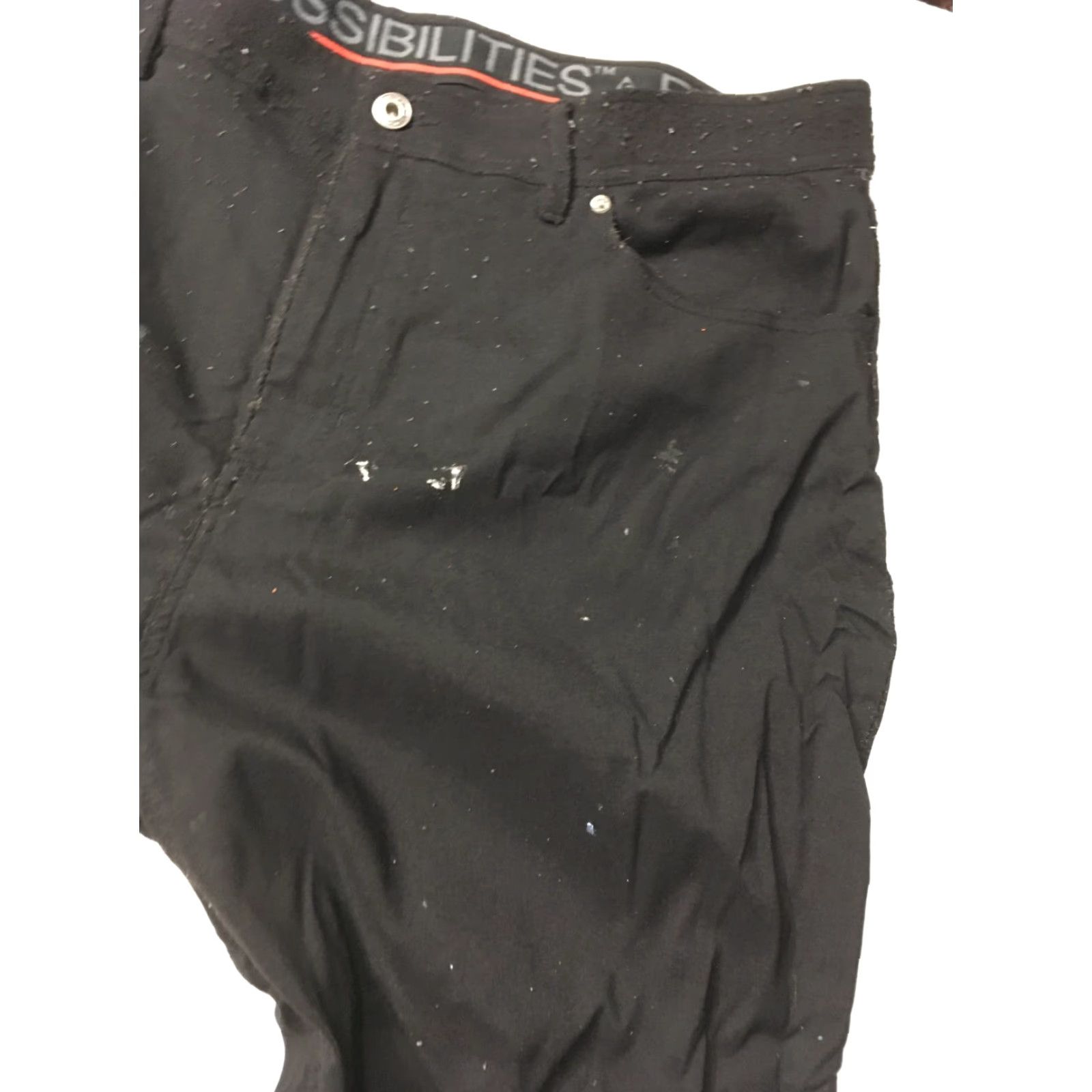 Vintage Gerry Pants Men 40 X 30 Stretch Black Distress Chino Flat Front Regular Straight Size US 40 / EU 56 - 4 Thumbnail