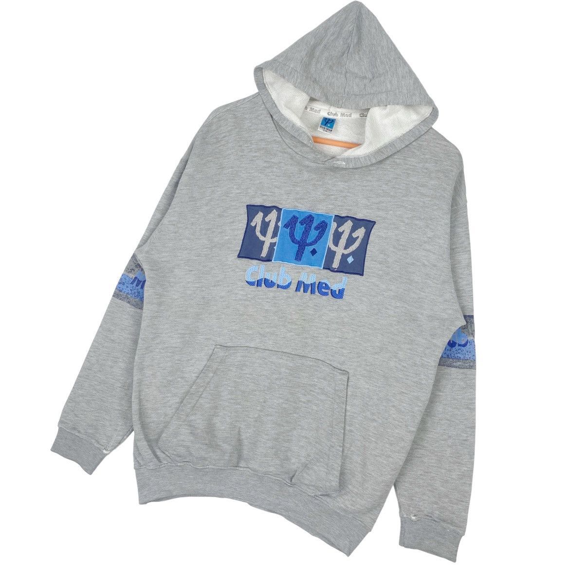 Designer × Vintage Club Med Hoodie Sweatshirt Grey Pullover Jumper Size US M / EU 48-50 / 2 - 3 Thumbnail