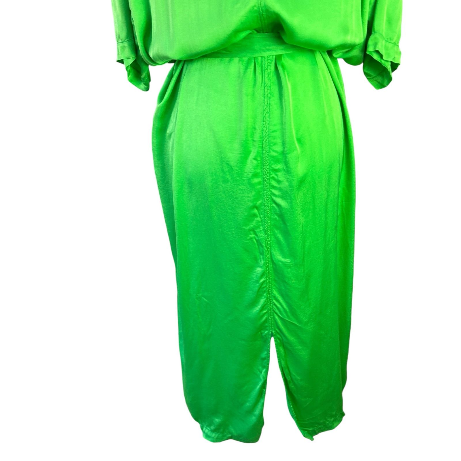 Other Raquel Allegra Dress XS / SM Neon Green Avant Garde Designer Size S / US 4 / IT 40 - 9 Thumbnail