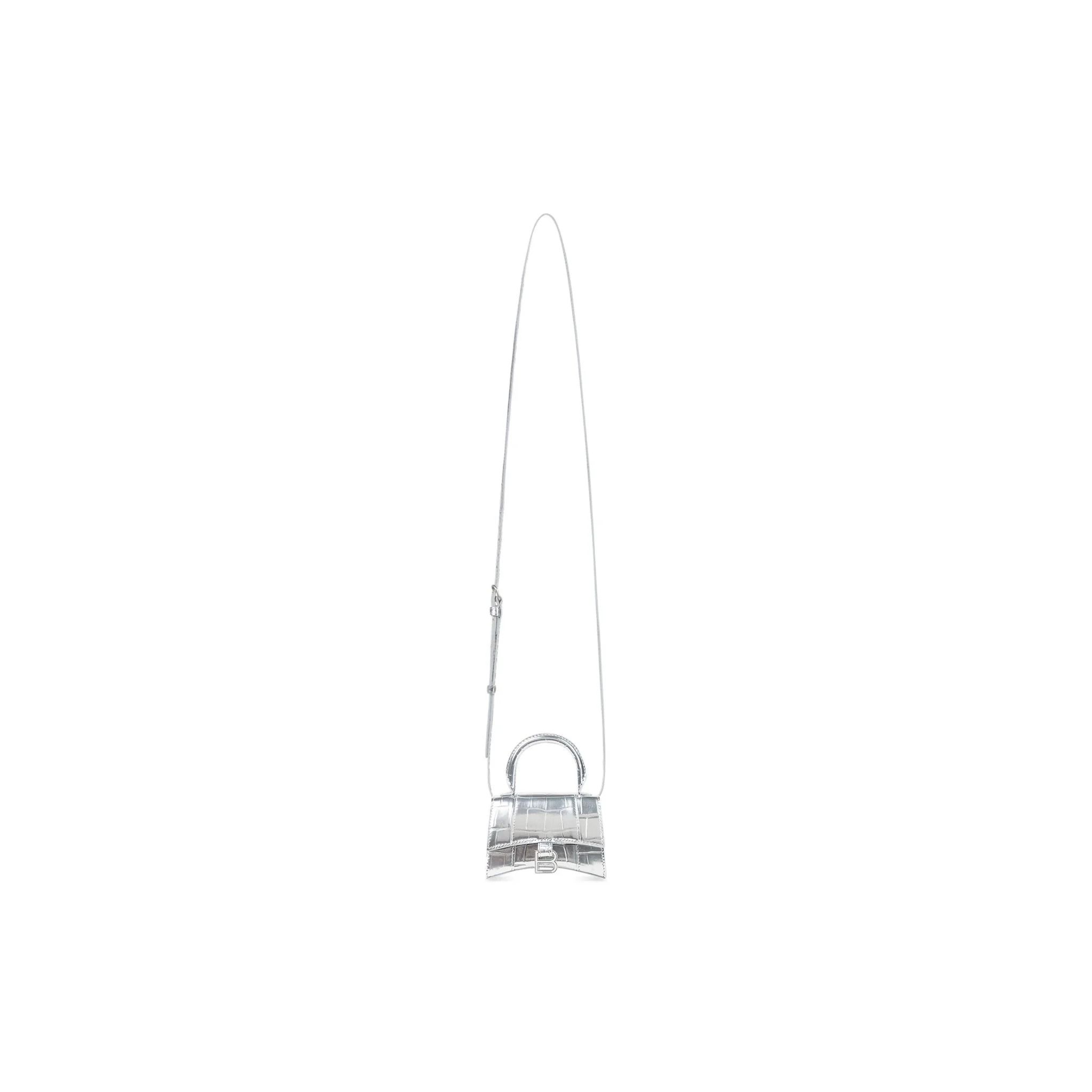 Balenciaga o1tr1nto0525 Size: OS / Metallized Crocodile Embossed Bag Size ONE SIZE - 1 Thumbnail