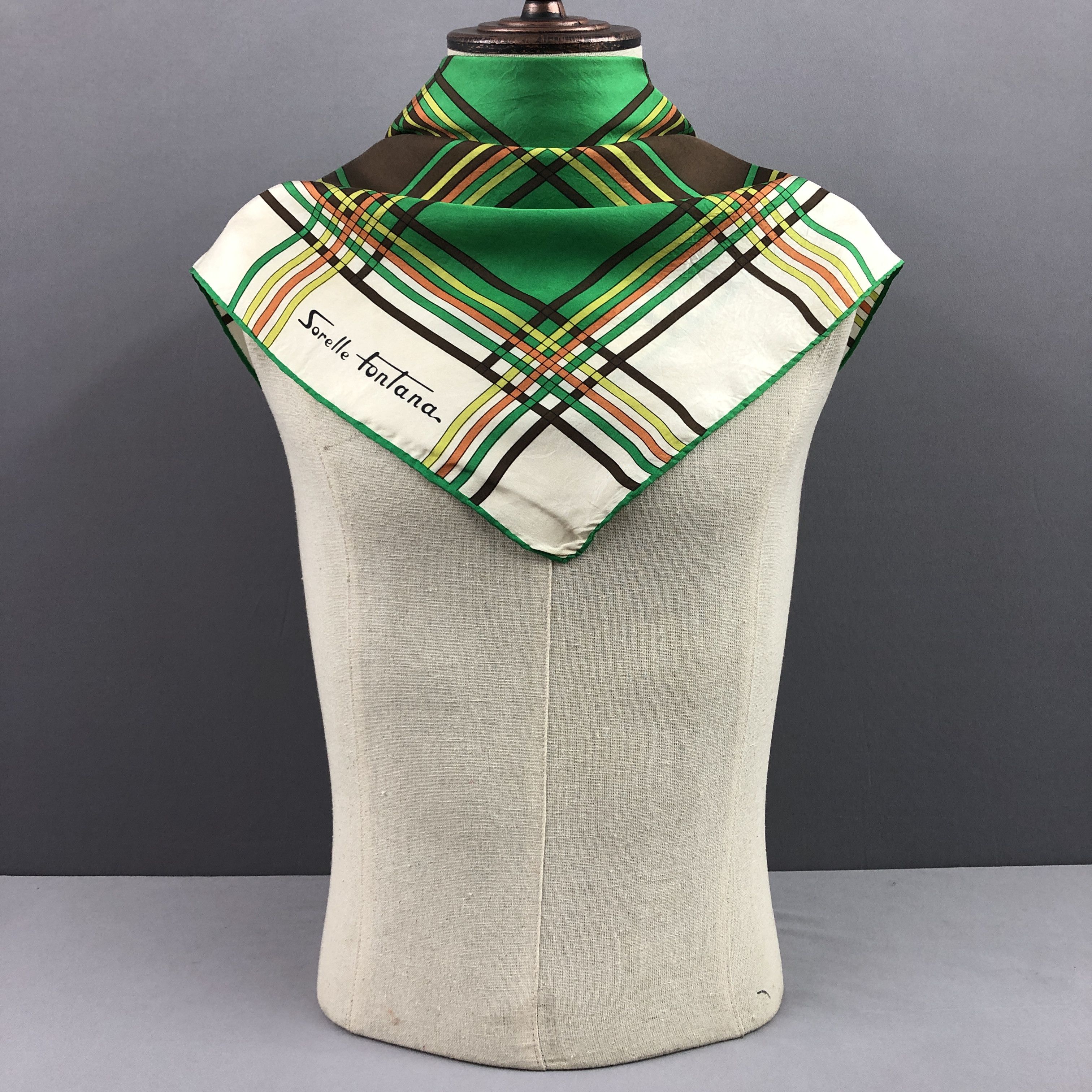 Designer × Japanese Brand × Vintage Vintage Sorelle Fontana Scarf Muffler Wool Cashmere Scarves Size ONE SIZE - 4 Thumbnail