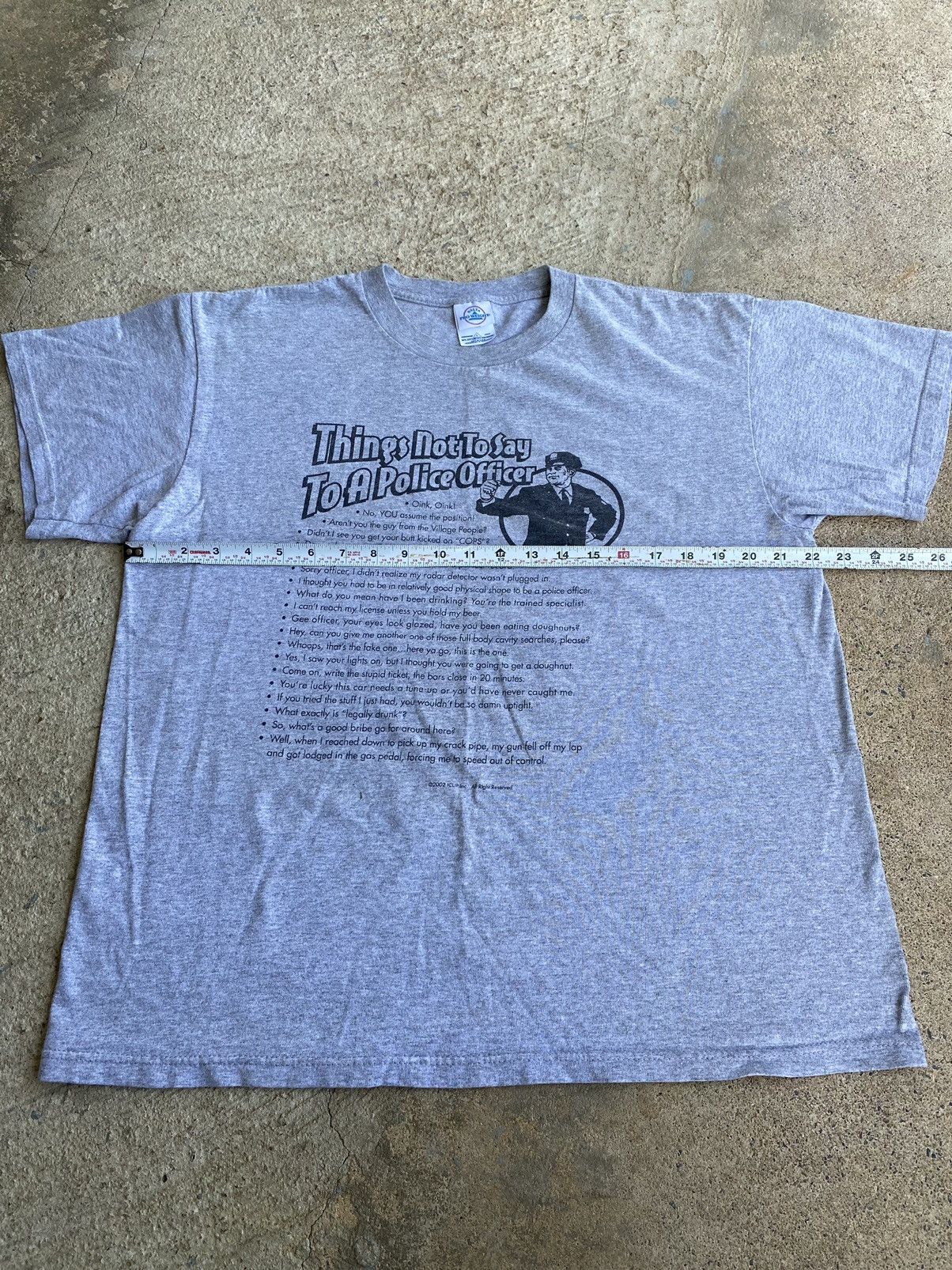 Japanese Brand × Vintage Vintage Y2K Funny Saying Not to Say Police Shirt Size US L / EU 52-54 / 3 - 9 Thumbnail