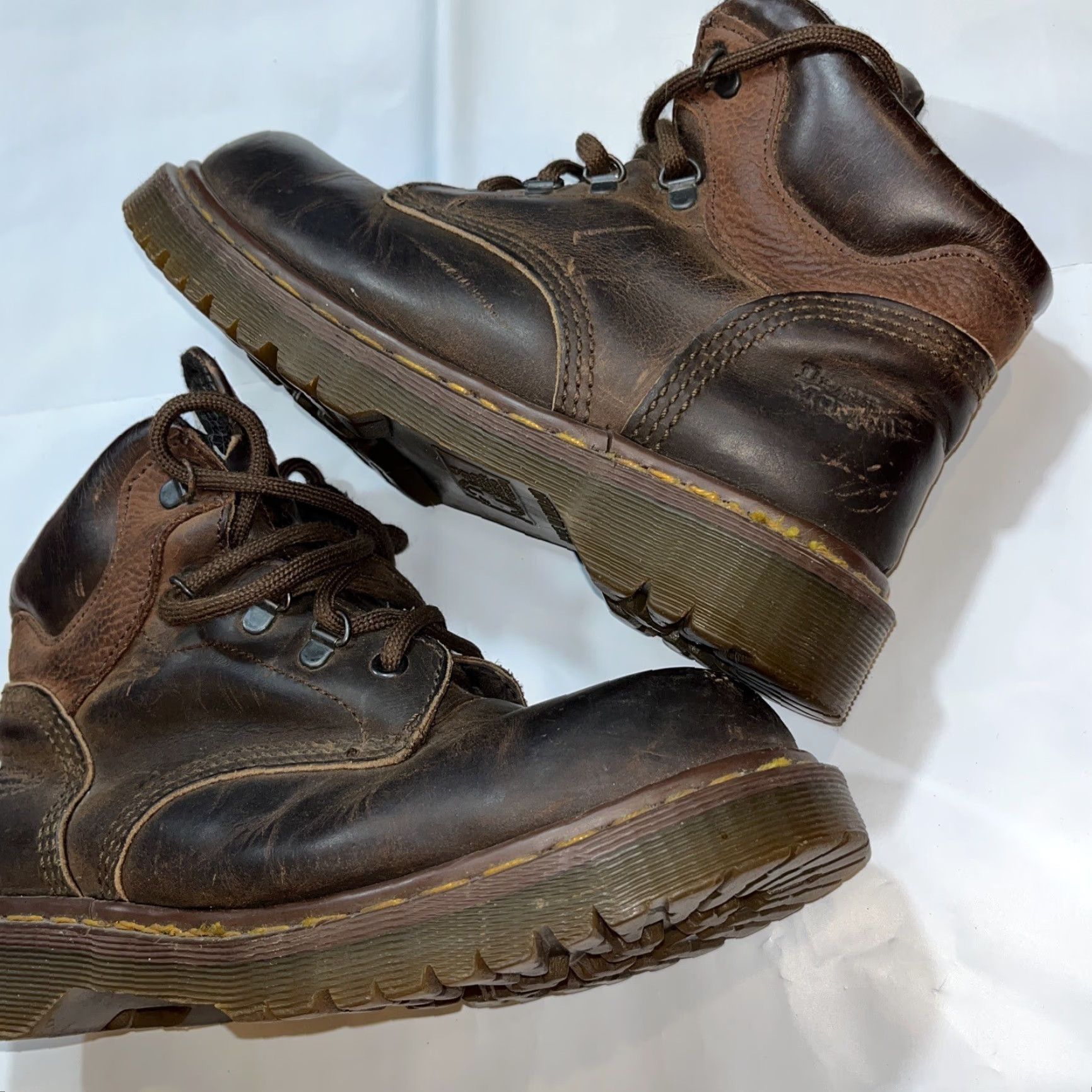 Dr. Martens VINTAGE Dr Doc Martens BROWN BOOTS Steel Toe 7735 ANSI Z41 PT91 Air Wair Work Size 6 Men Size US 6 / EU 39 - 6 Thumbnail