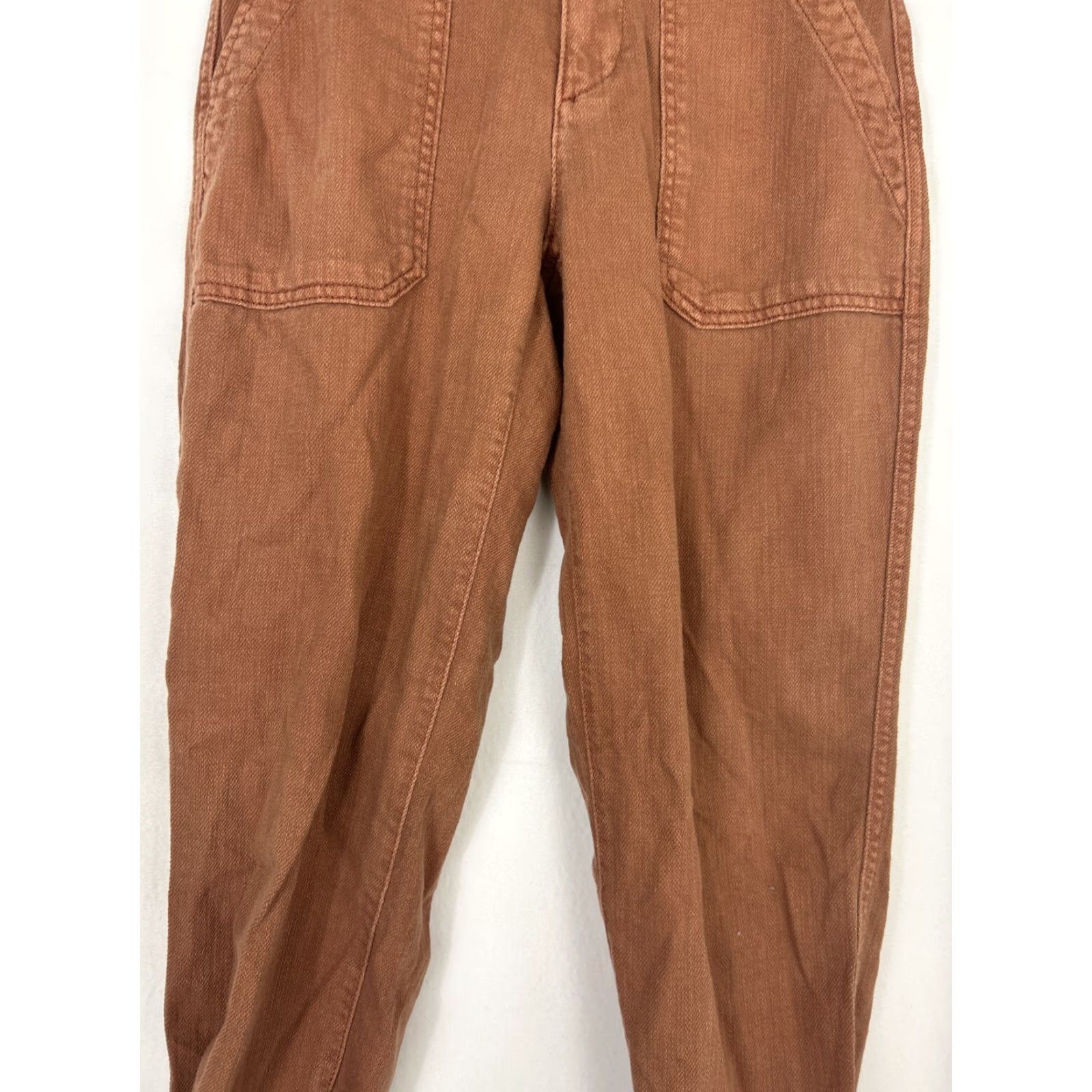 Gap Gap Jogger Pants Womens Size 2 Petite Orange Organic 26x25 Ankle Elastic Belted? Size 26" / US 2 / IT 38 - 3 Thumbnail