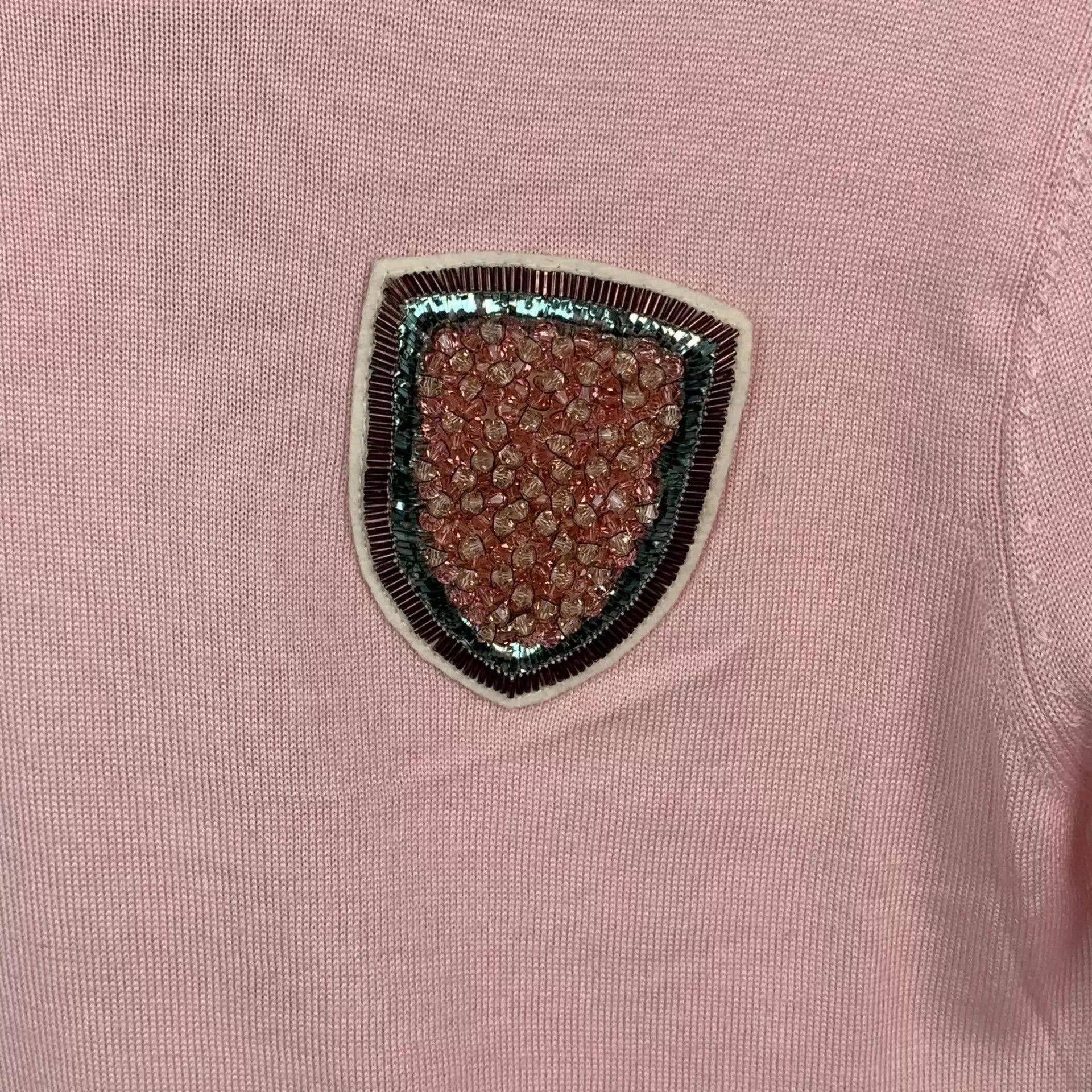 Dior Dior Wool Shield Crewneck Sweater Pink 38 Size S / US 4 / IT 40 - 3 Thumbnail