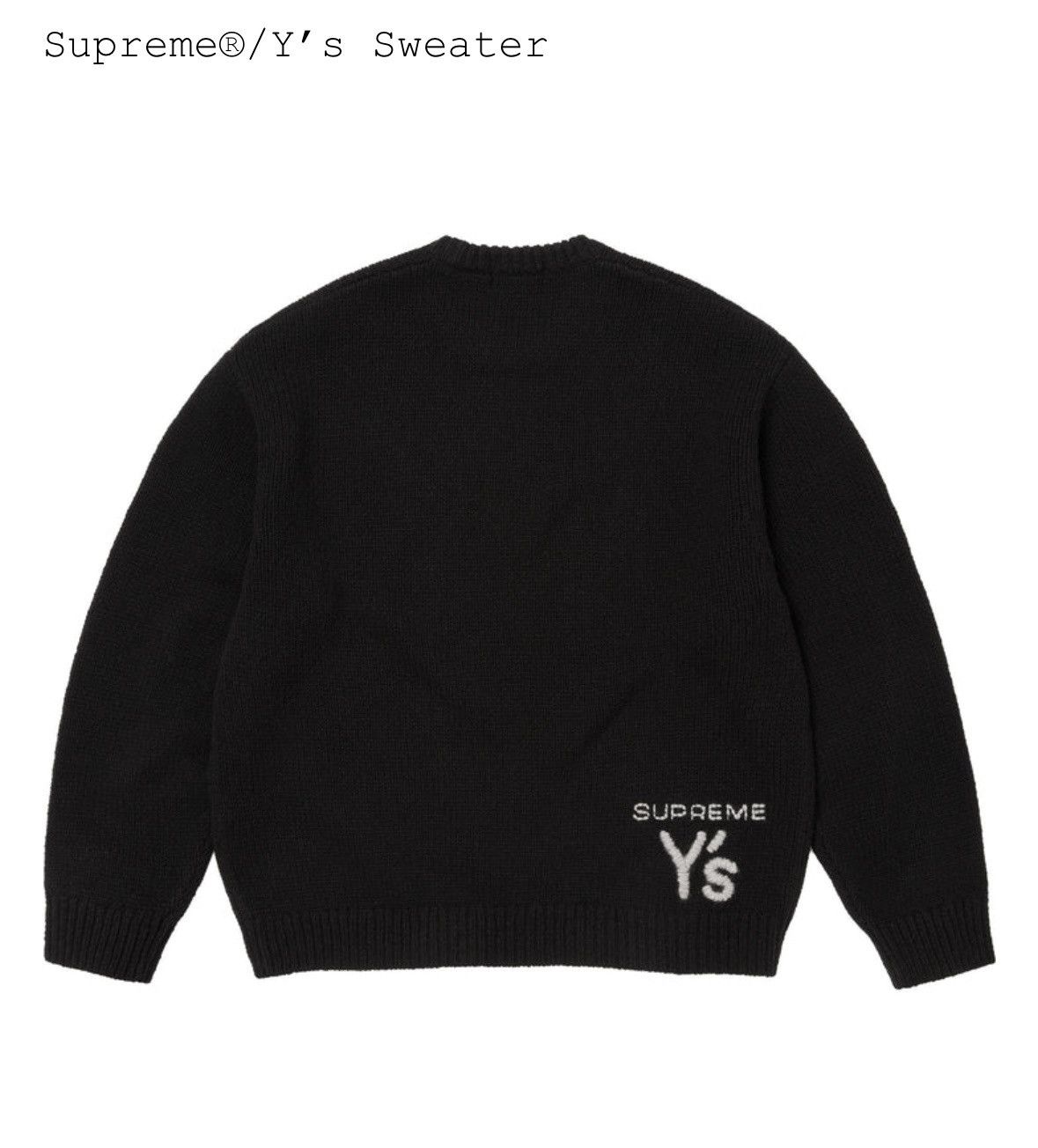トップス Supreme Yohji Yamamoto 666 Sweater L Supreme Y's 666 Sweater X Yohji Yamamoto