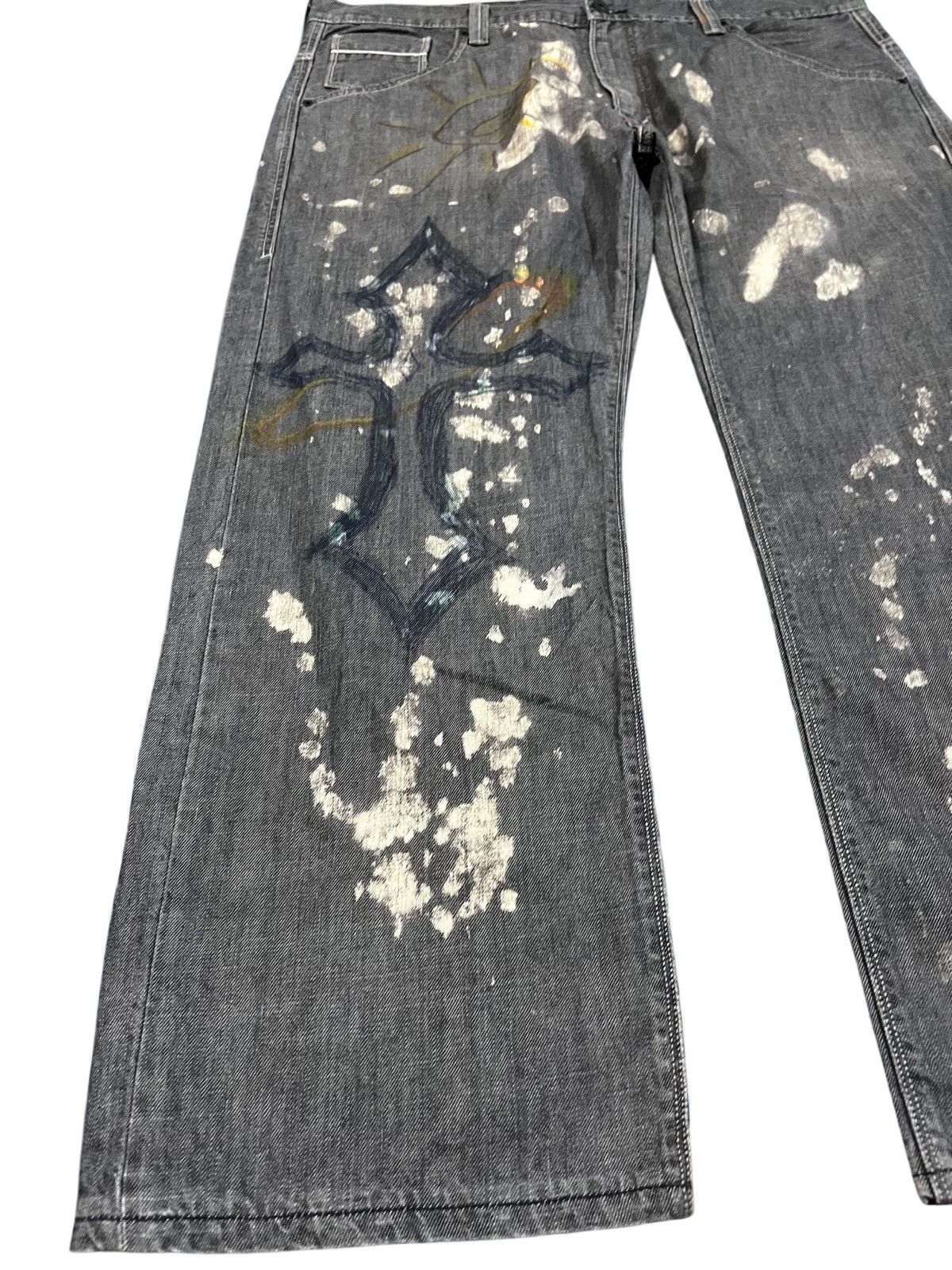 LVC × Levi's × Levi's Vintage Clothing Vintage Levis 569 Paint Splatter Mural Denim Size US 43 - 4 Thumbnail