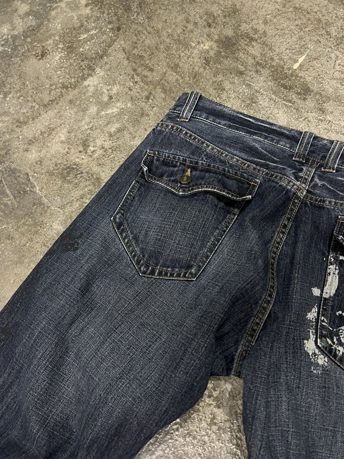 Japanese Brand 💥FLARE💥UNBRAND SUKAJAN DRAGON JEAN Size US 33 - 12 Thumbnail