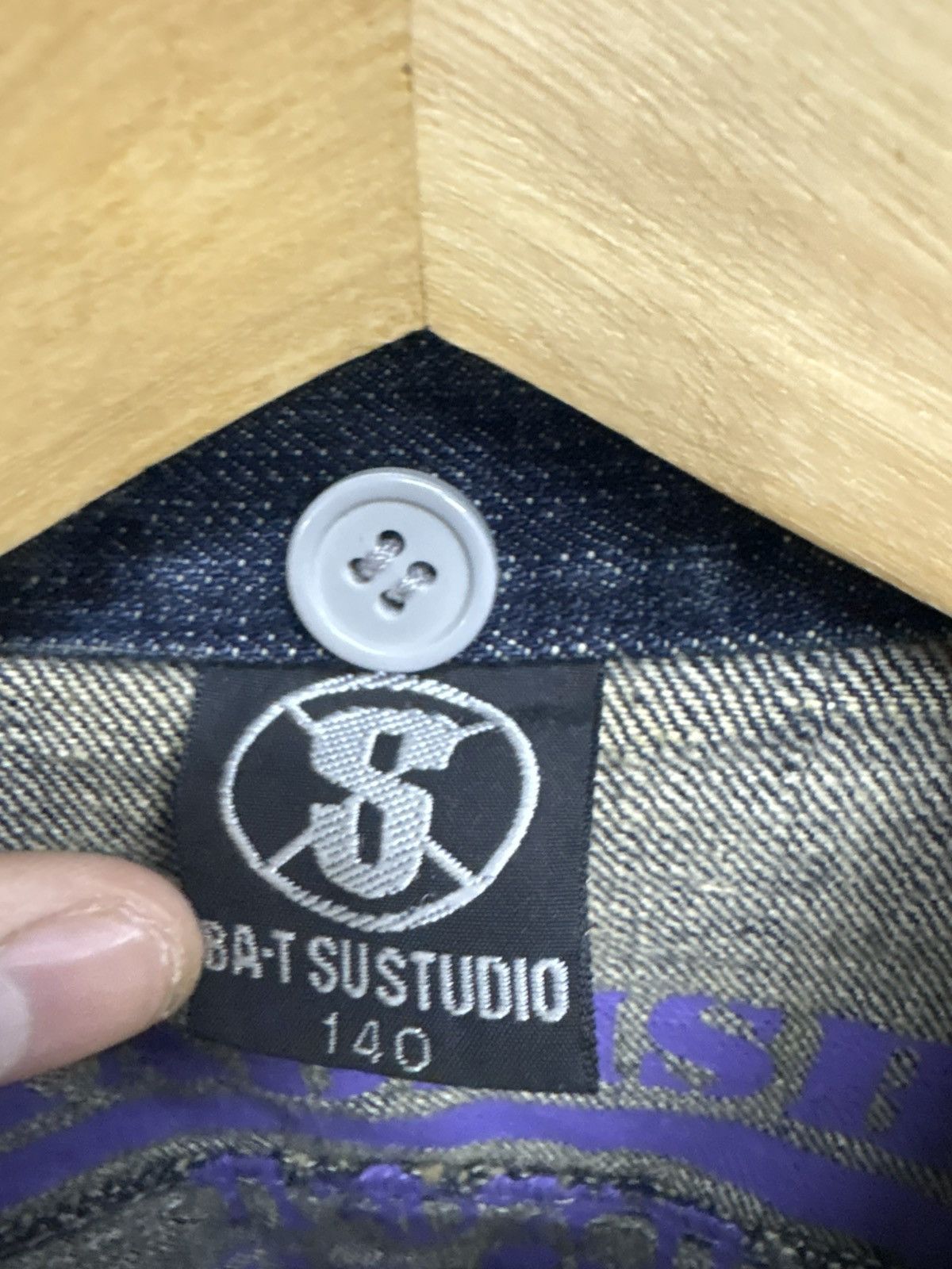 If Six Was Nine Ba-Tsu Studio Rock Star Skull Type III Denim Zip Up Jacket Size US XS / EU 42 / 0 - 18 Thumbnail